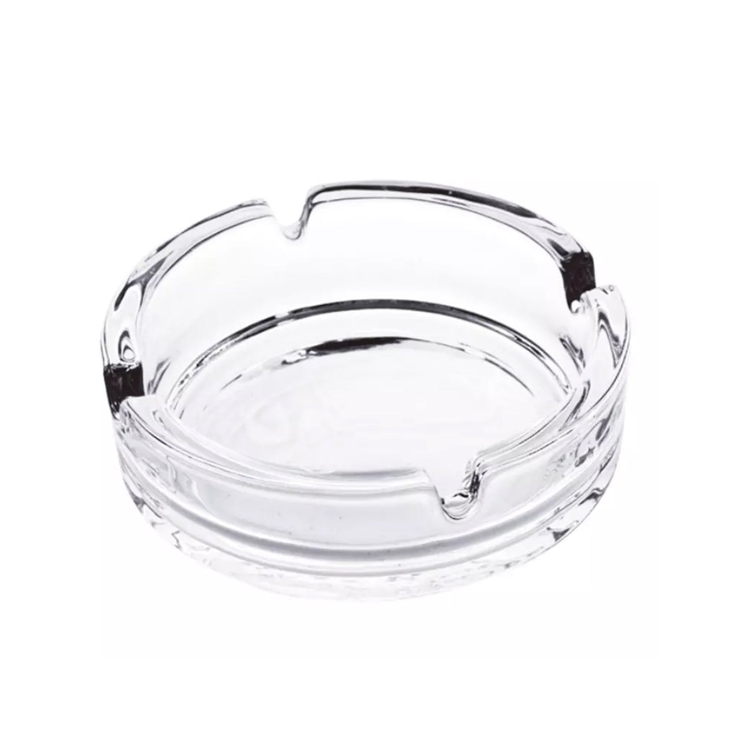 Glass Classic Crystal Quality Cigar Cigarette Ashtray Round Tabletop for Home Office Indoor Outdoor Home Decor - Springkart 