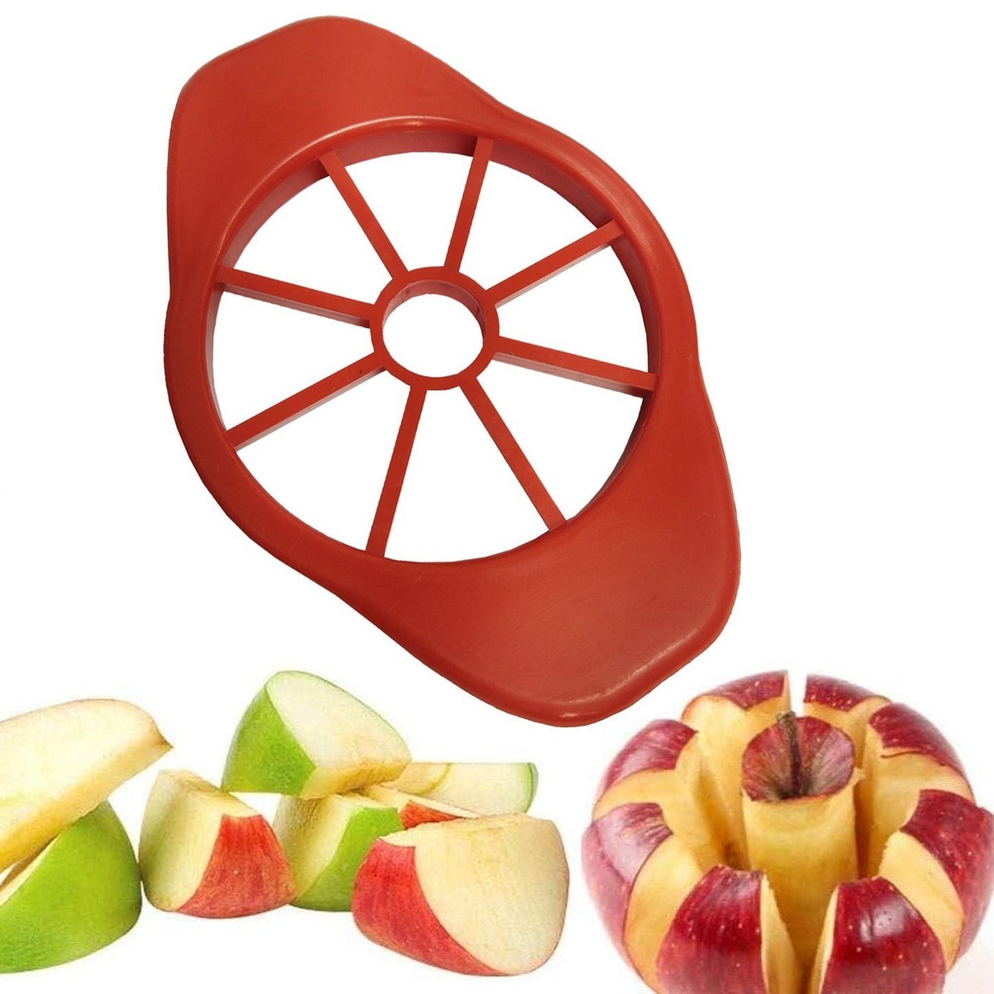Apple Cutter / Slicer with plastic 8 Blades Heavy Plastic Apple Cutter - Springkart 