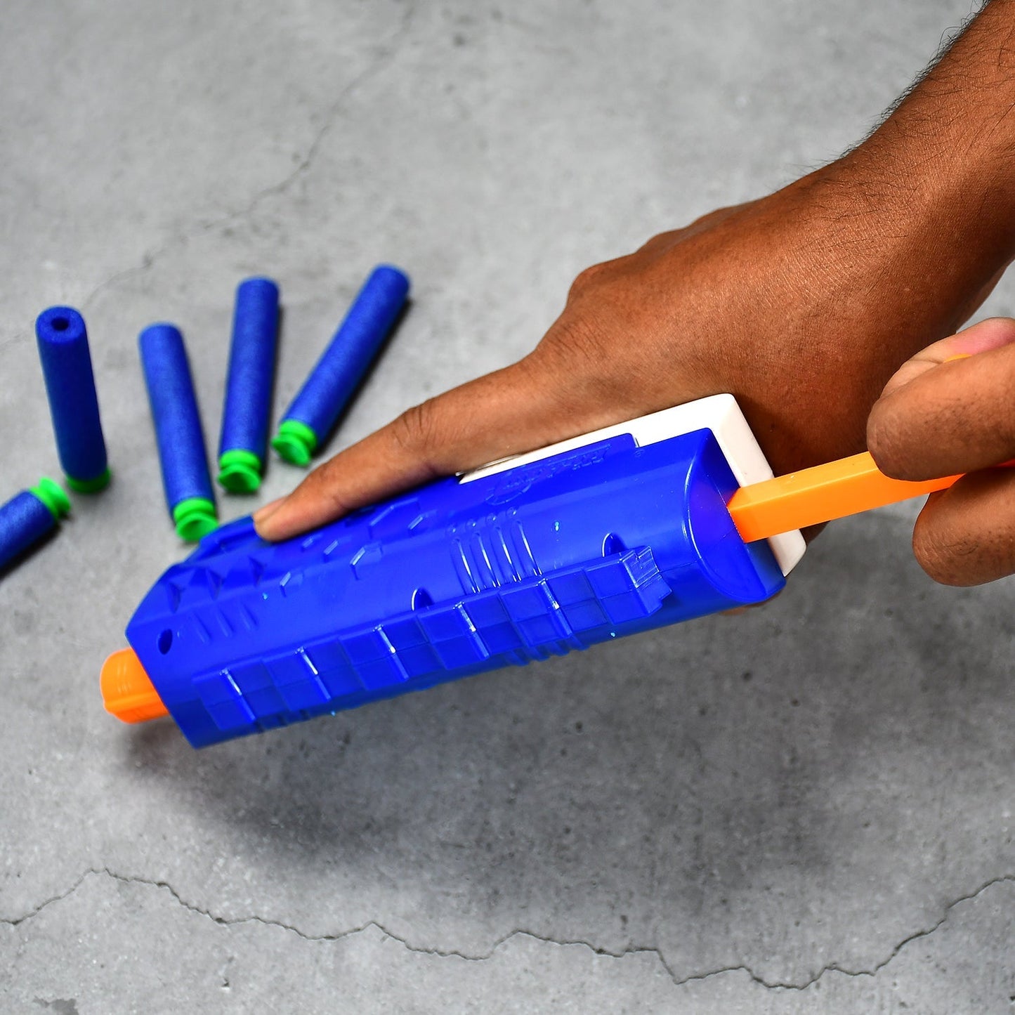 Hi-Arm Gun with 10xFoam Suction Bullet ,Made with ABS Plastic ,Solid Build ,Target Shooting - Springkart 