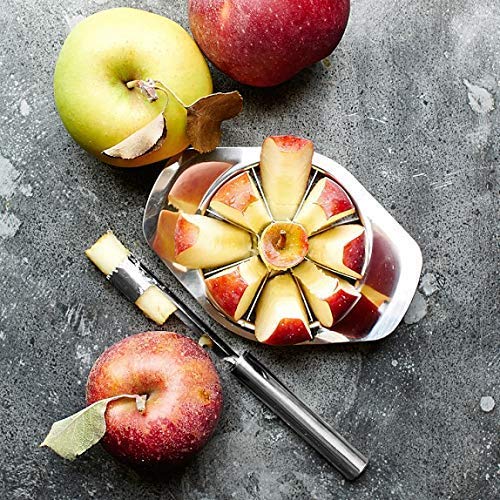 Stainless Steel Apple Cutter / Slicer with 8 Blades and Handle - Springkart 