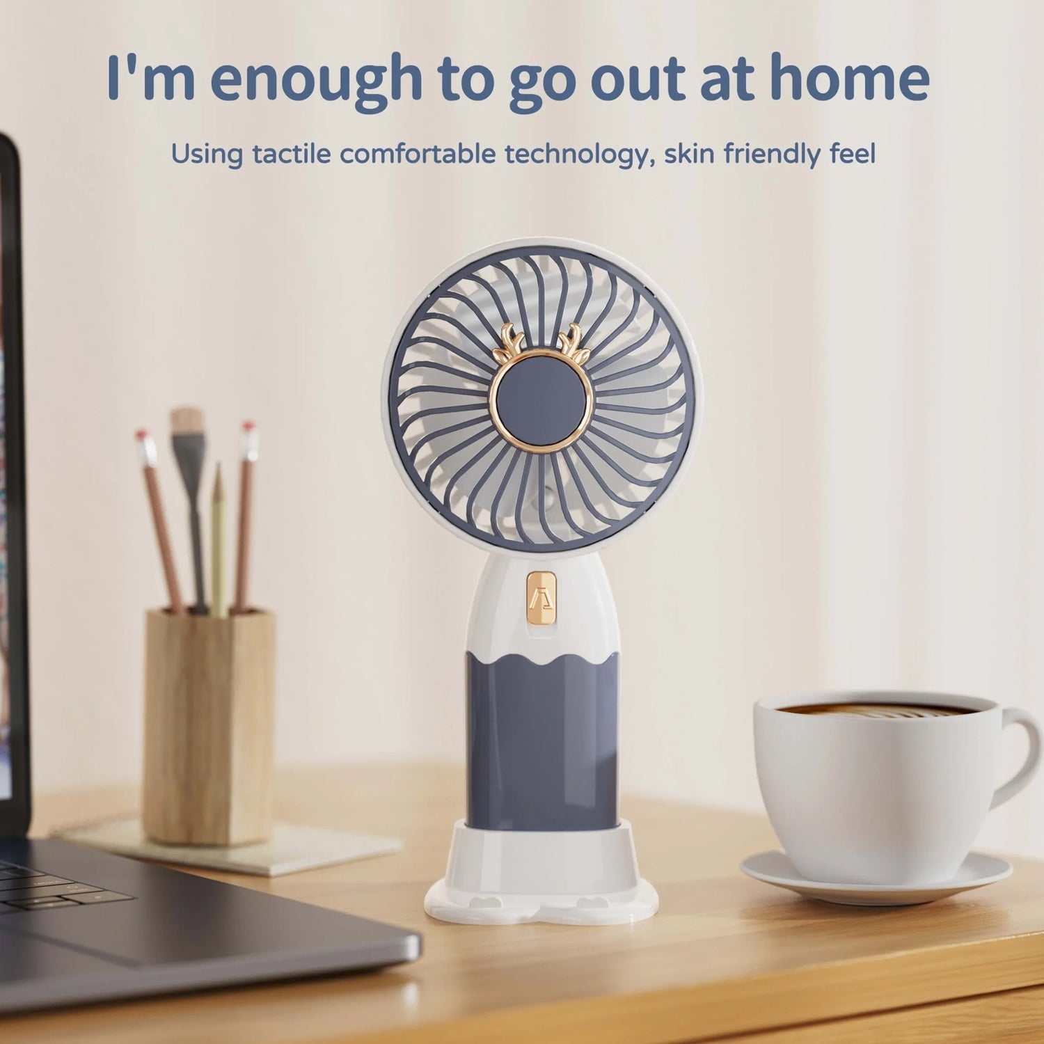 Mini Fan Rechargeable Table Fan Handheld Fan USB Fan Desk Fan Cooling Fan For Home , Office , Car, & Multi Use Fan (Battery Not Include) - Springkart 
