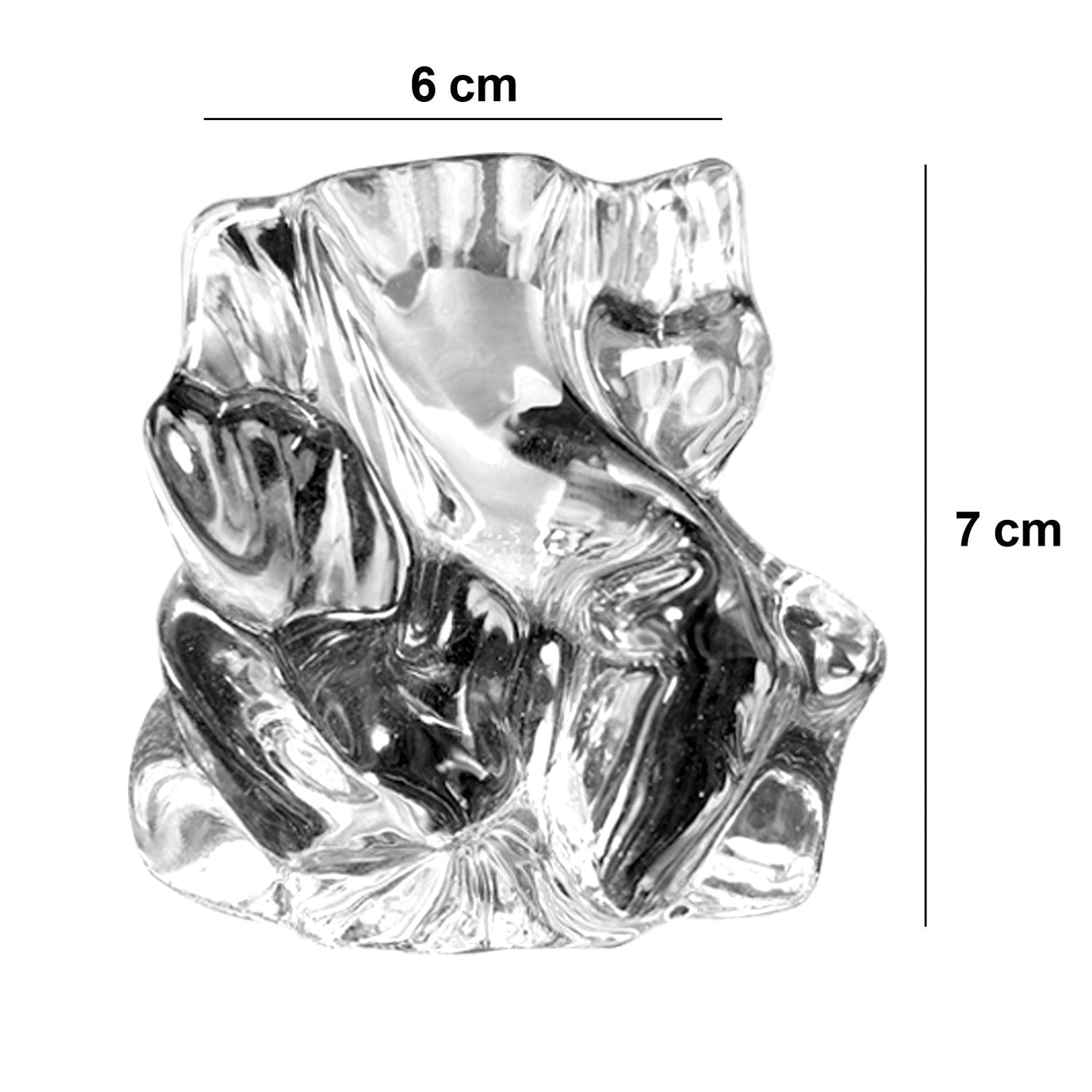 Crystal Glass Ganesha Idol for Home, Office and Car Dashboard - Springkart 