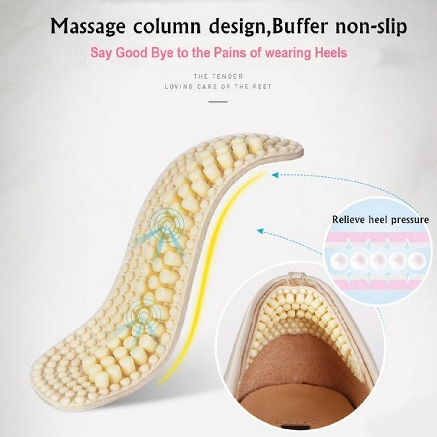 Fabric Sticky Shoe Back Heel Insoles Protector Liner - Springkart 