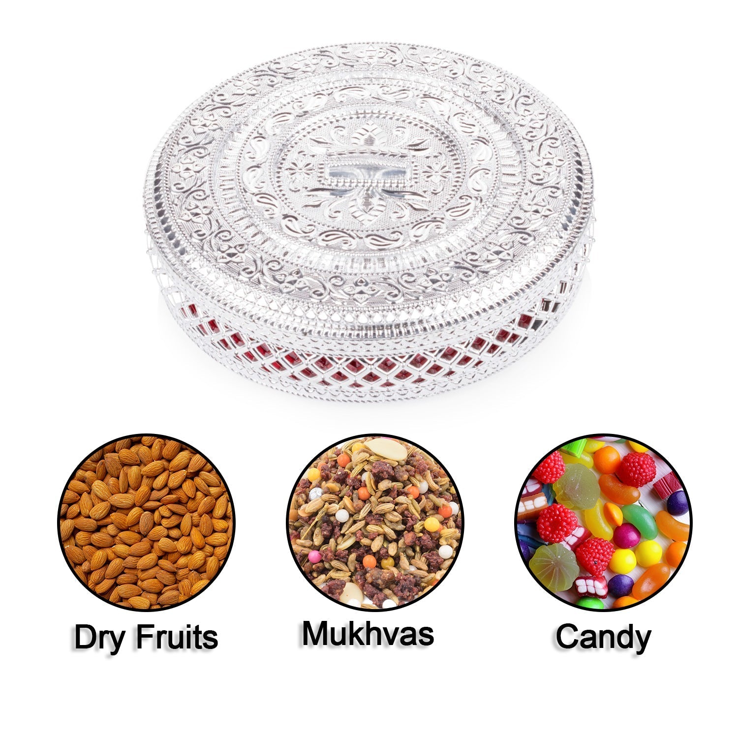 Round Box, Dry Fruit Box For Kitchen Storage Home Decor - Springkart 