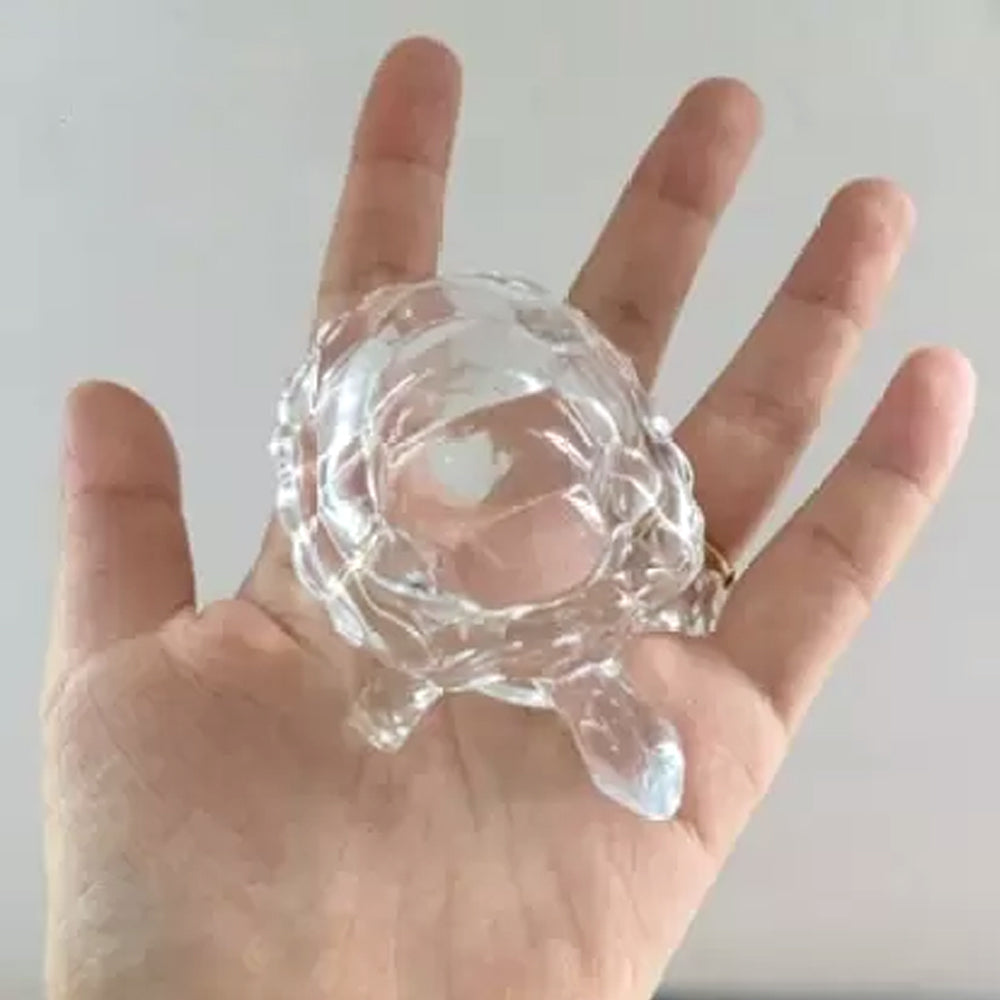 Crystal Glass Turtle-Tortoise for Feng Shui and Vastu - Springkart 