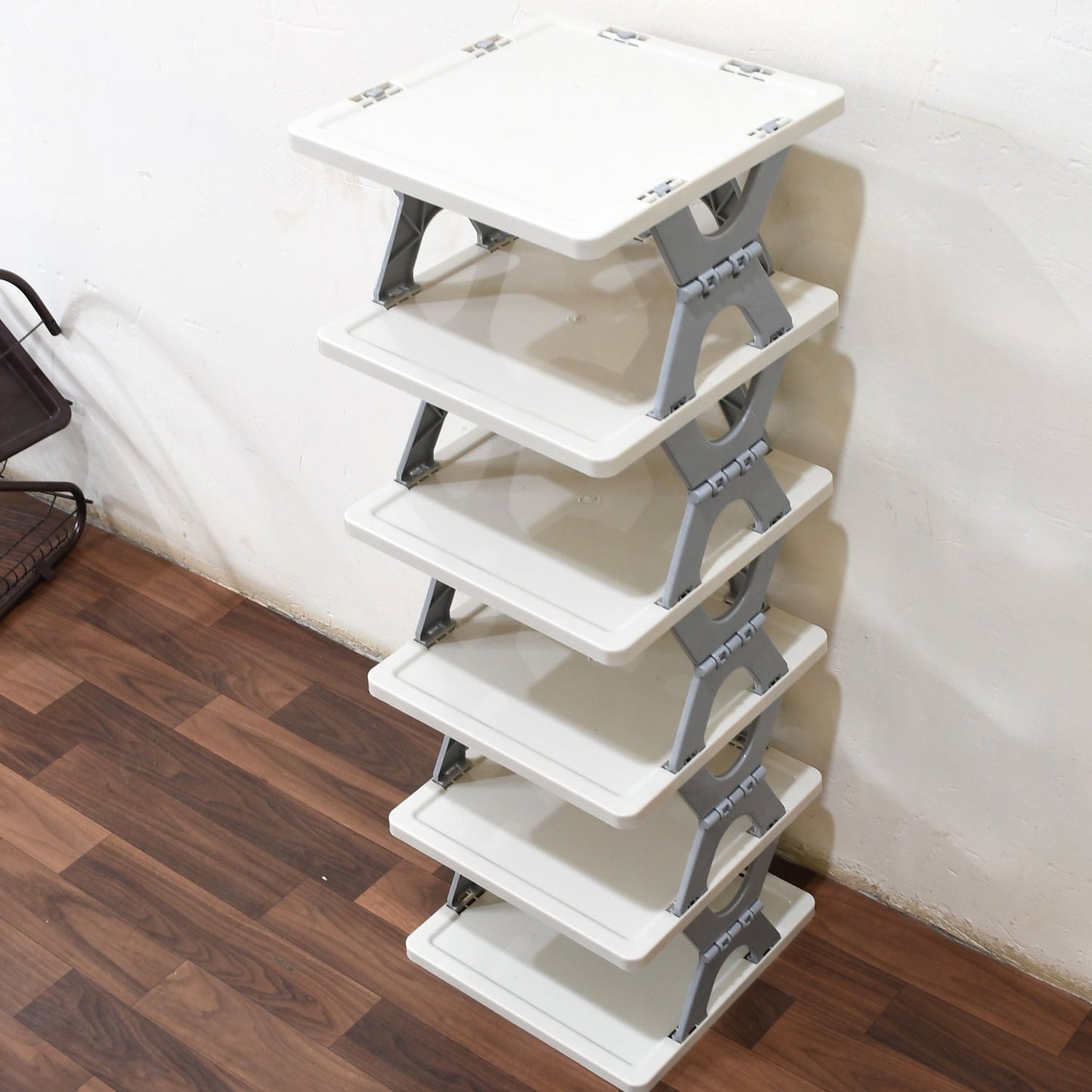 Smart Shoe Rack with 6 Layer Shoes Stand Multifunctional Entryway Foldable &amp; Collapsible Door Shoe Rack Free Standing Heavy Duty Plastic Shoe Shelf Storage Organizer Narrow Footwear Home (Mix Color) - Springkart 