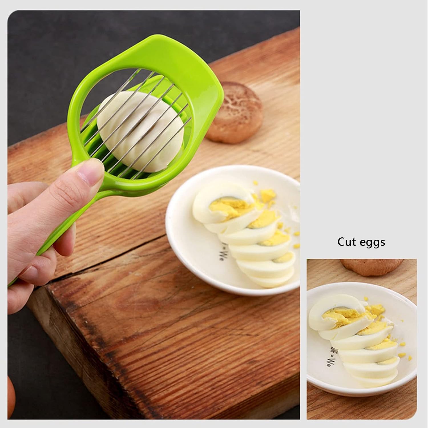 Multipurpose Slicer with Seven Blades, Egg Slicers Stainless Slicer, Strawberry, Tomato, Kiwi, Fruit Cutter, Divider Separator - Springkart 