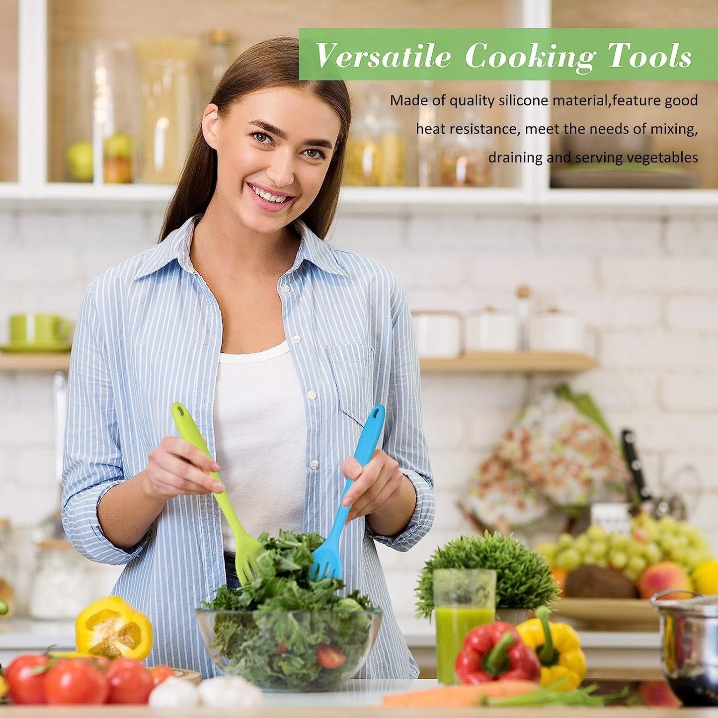 Silicone Cooking Cookware Heat-Resistant Kitchen Utensils Cookware Kitchenware (27cm) - Springkart 