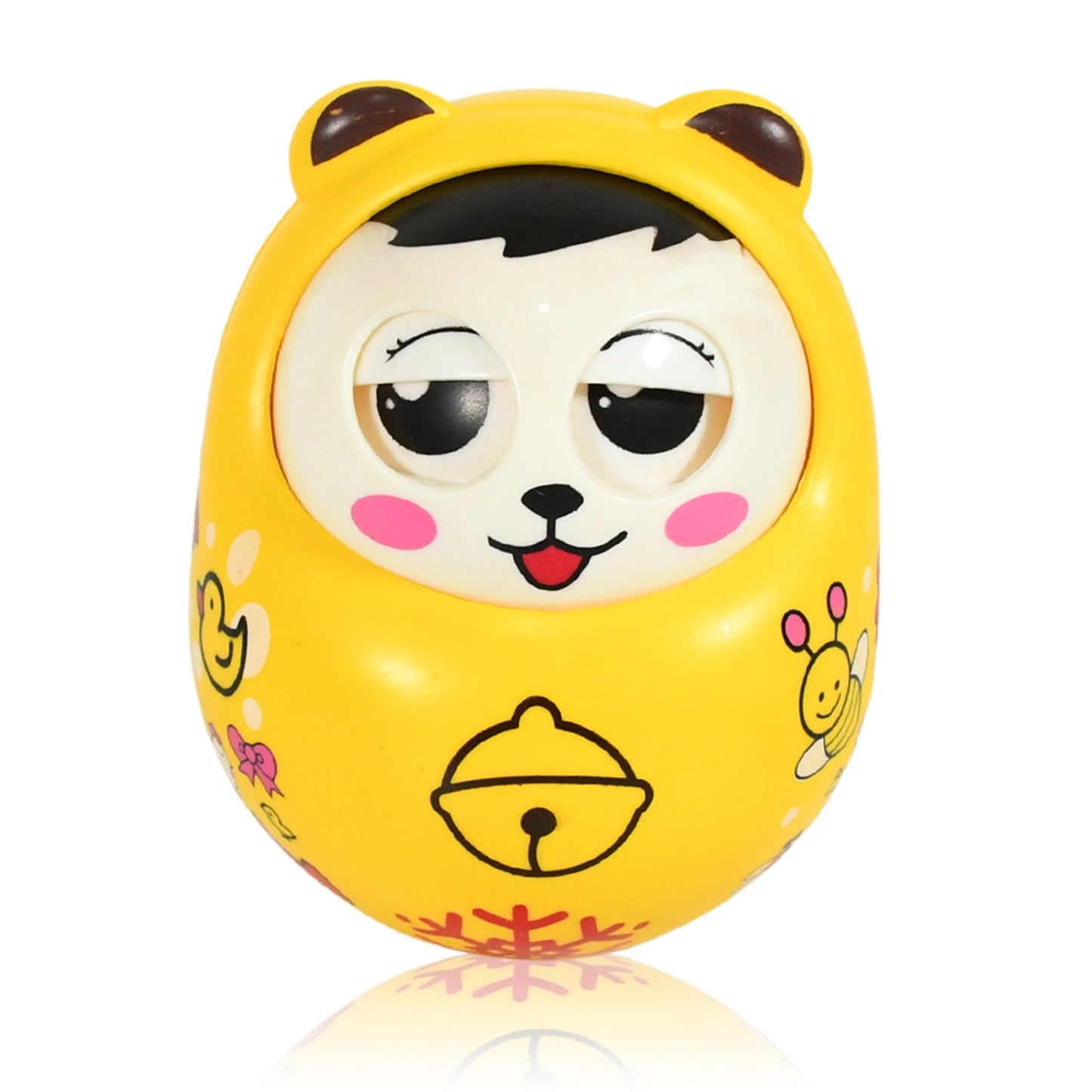 Musical Roly Poly Toys for Baby | Push and Shake Wobbling Toy with Music | Tumbler Doll Toy for Babies | Sound Balancing Doll Toys for Baby Boys, Girls 8+ Months Multicolor (1 Pc) - Springkart 