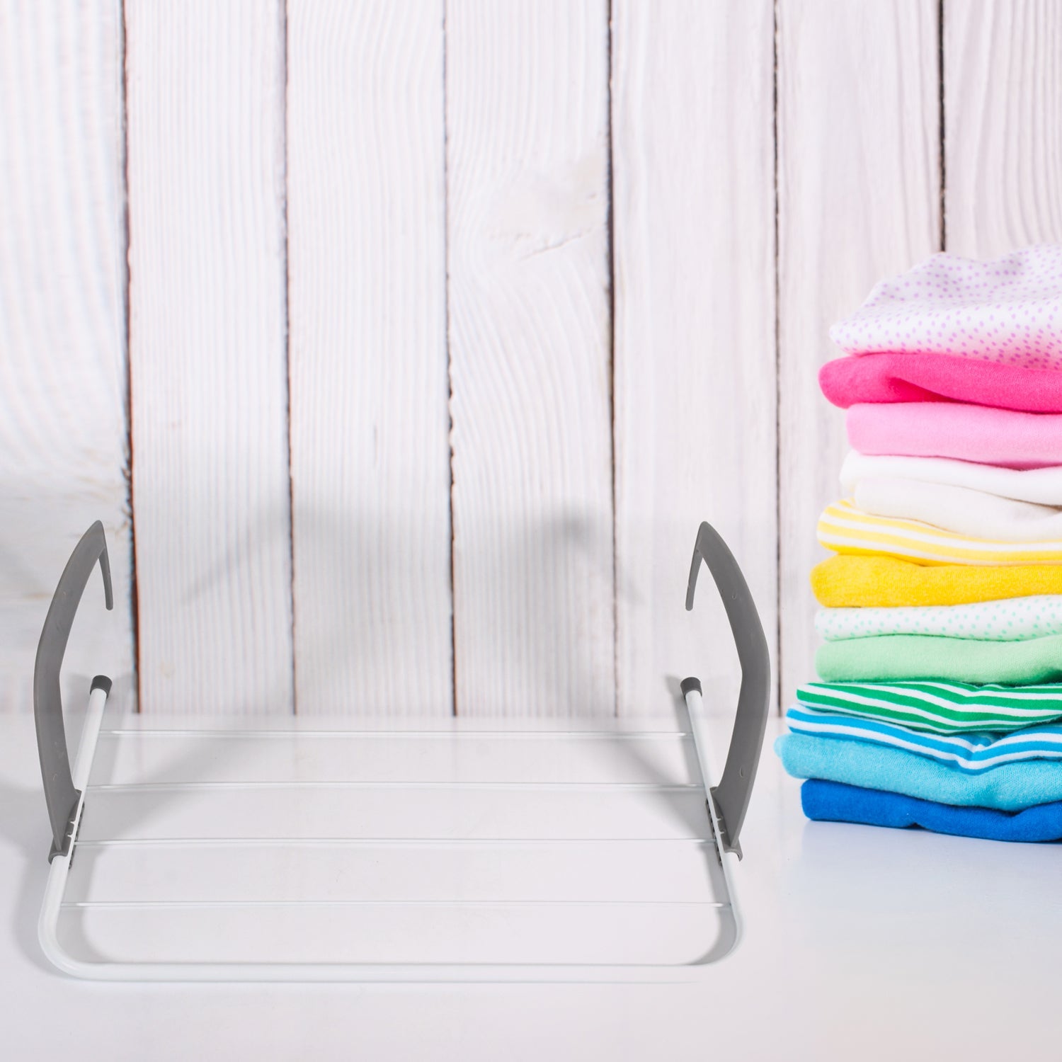 Metal Steel Folding Drying Rack for Clothes Balcony Laundry Hanger for Small Clothes Drying Hanger Metal Clothes Drying Stand, Socks and Plant Storage Holder Outdoor / Indoor Clothes-Towel Drying Rack Hanging on The Door Bathroom - Springkart 