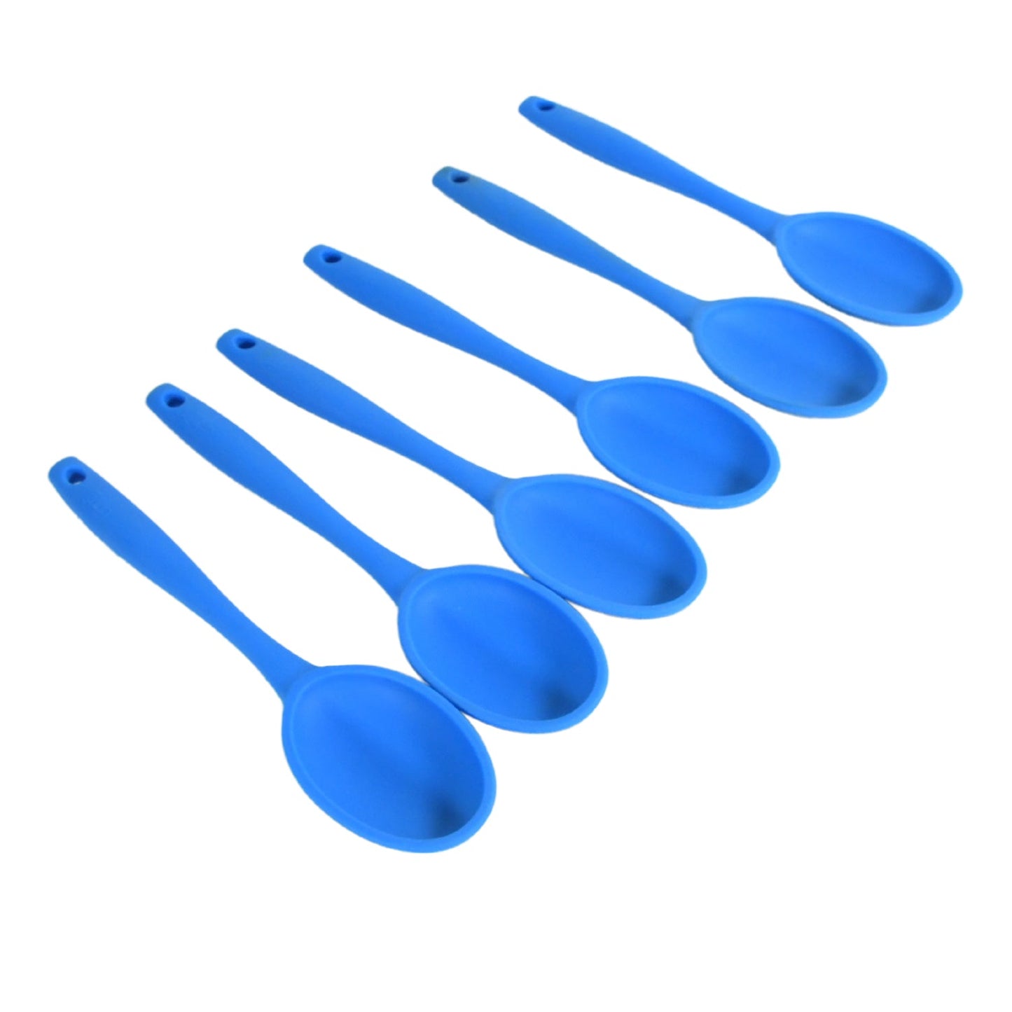 Multipurpose Silicone Spoon, Silicone Basting Spoon Non-Stick Kitchen Utensils Household Gadgets Heat-Resistant Non Stick Spoons Kitchen Cookware Items For Cooking and Baking (6 Pcs Set) - Springkart 