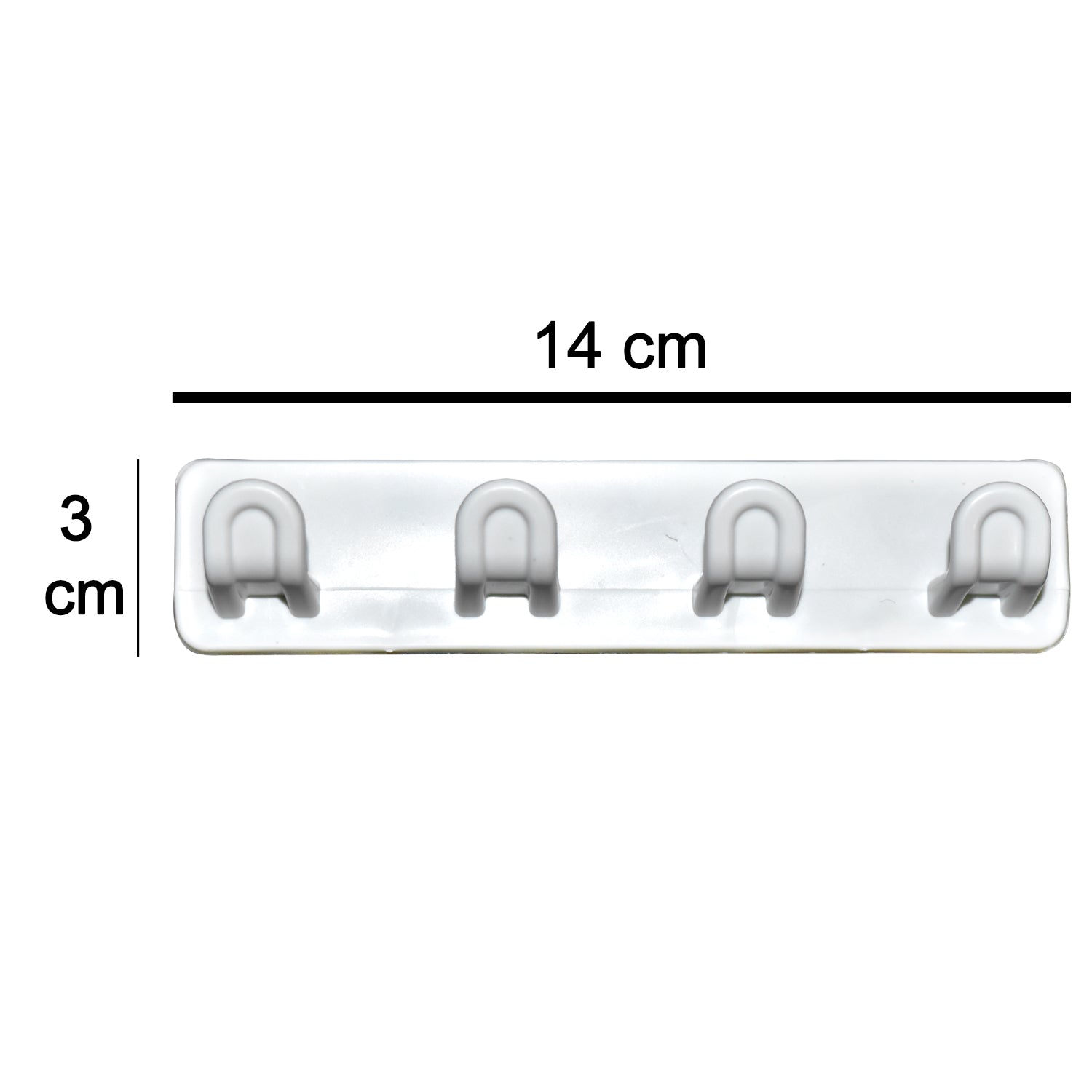 Set of plastic sticker hooks with adhesive backing