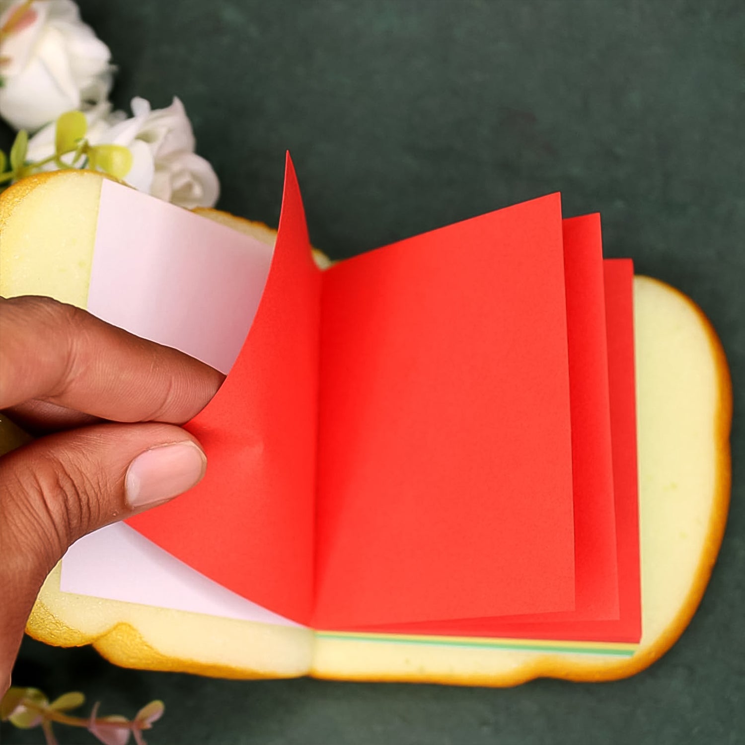 Sandwich Shaped Notepad / Sticky Notes / Memo Pads, Unique Mini Notes (Multicolor) - Springkart 