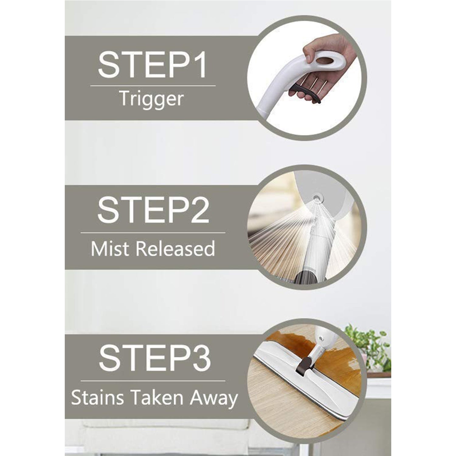 Floor Cleaning Spray Mop with Removable Washable Cleaning Pad - Springkart 