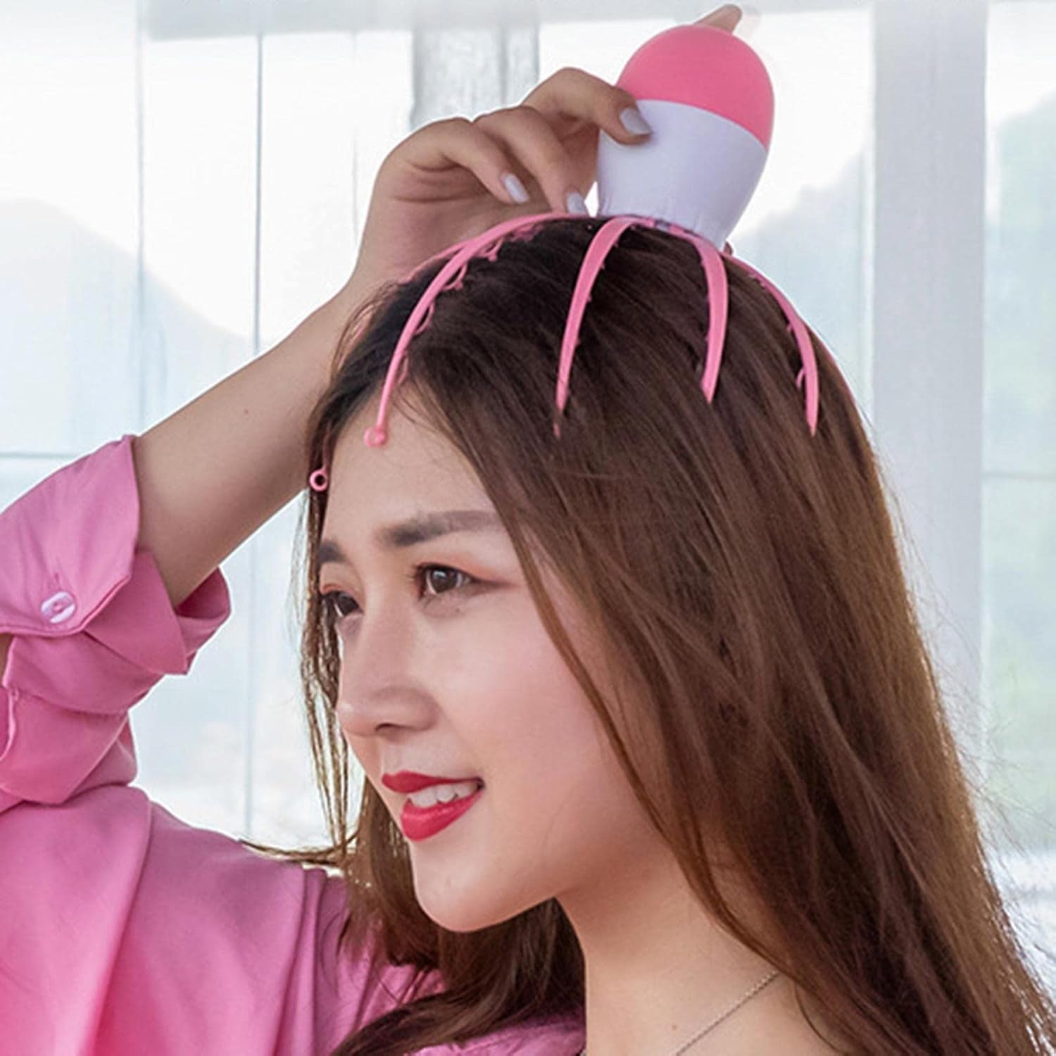 Electric Octopus Claw Scalp Massager Stress Relief Therapeutic Head Scratcher (Not included battery / Mix Color) - Springkart 