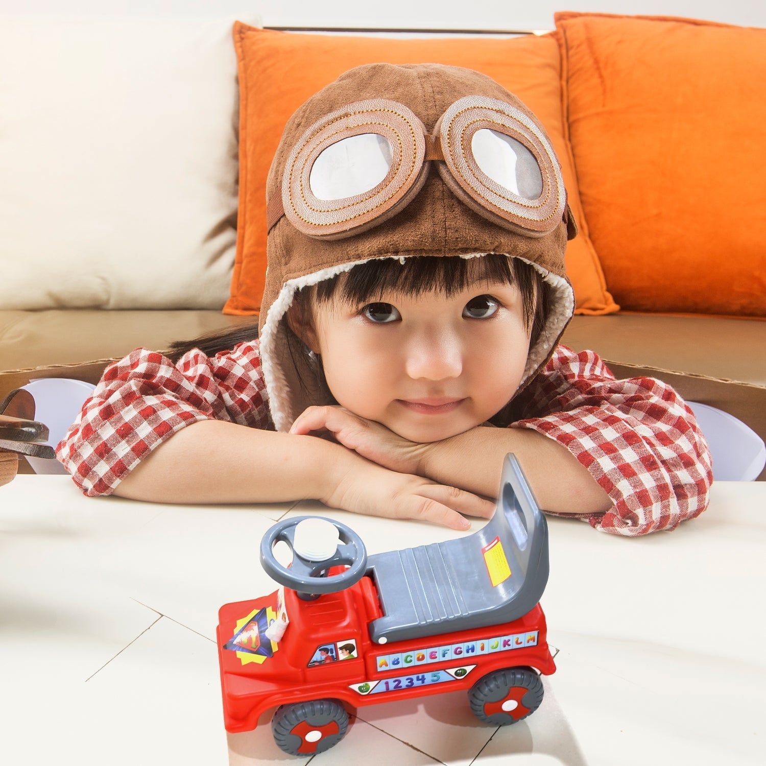 Kids Baby Ride-On Push Car with Musical Horn & Backrest – Perfect Toy for Toddlers - Springkart 