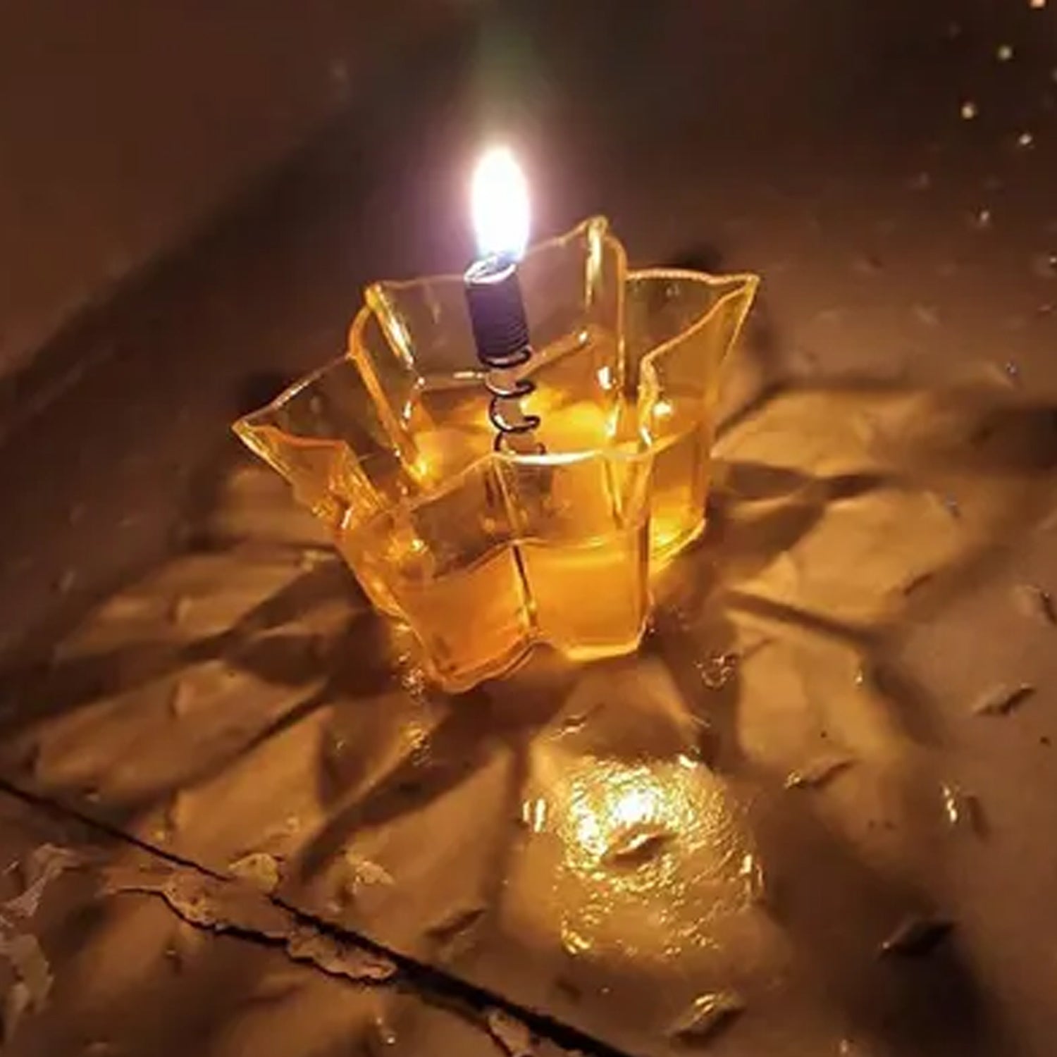 Magical Reflection Diya Set with 6 Attractive Design Cup Set Of 12 Pieces - Springkart 