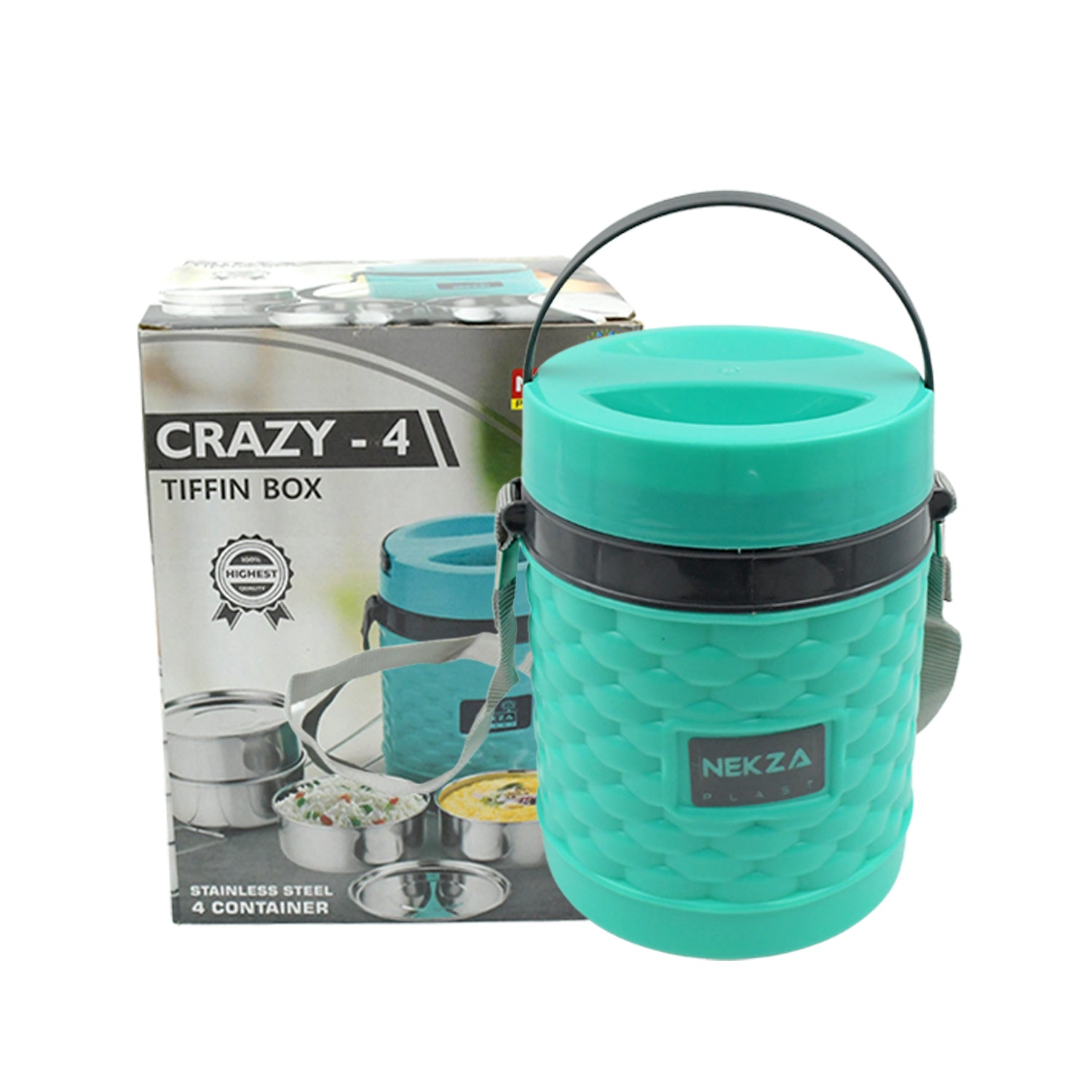 Double Wall Insulated Tiffin with Handle (1 Pc): Stackable, Hot Food Container - Springkart 