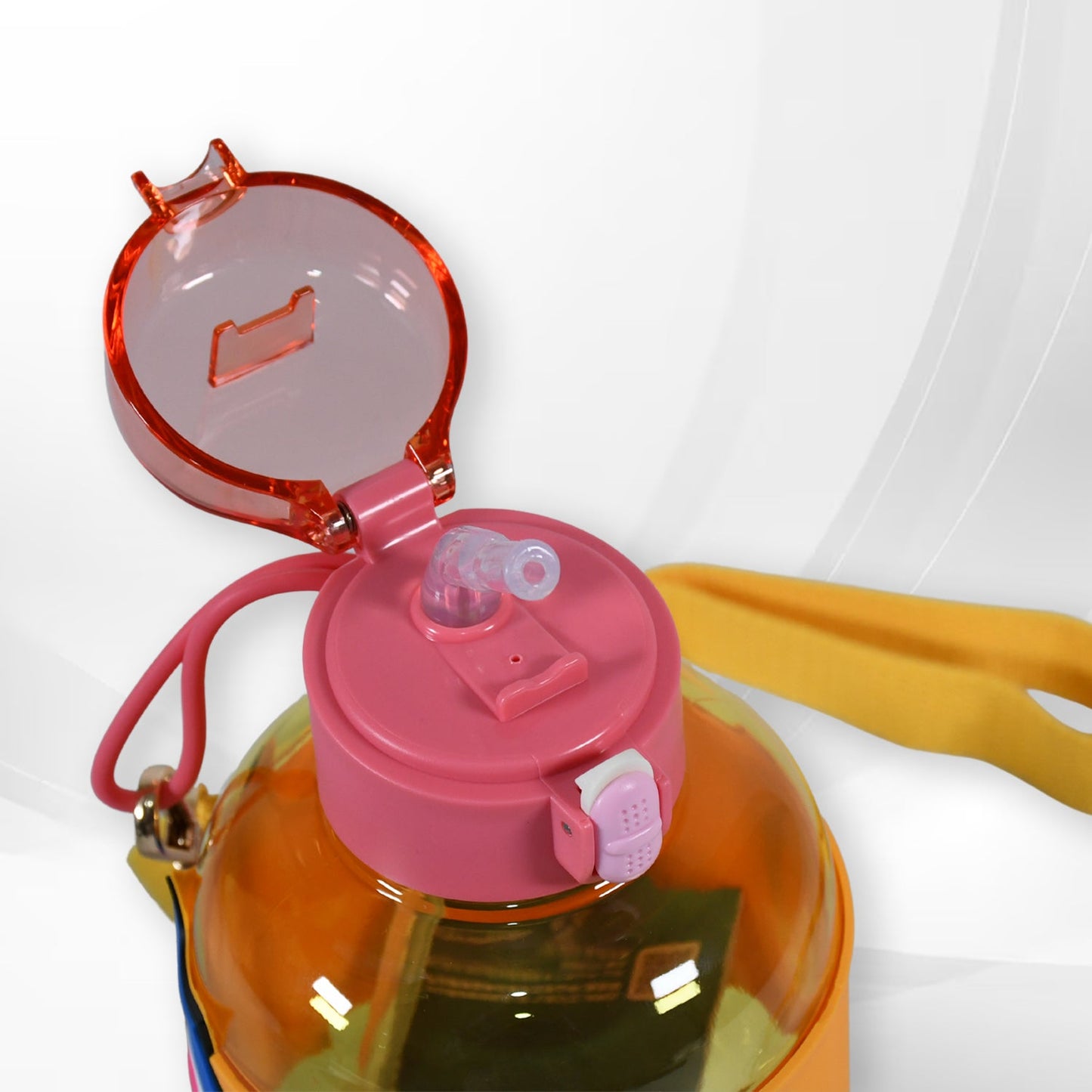 Cute Plastic Water Bottle with adjustable shoulder strap, Straw and Rubber Grip potable drinking cup Water Bottle For Kids | Water Bottle | Return Gift For Kids, Adults | School Water Bottle (1 Pc / 750 ML) - Springkart 