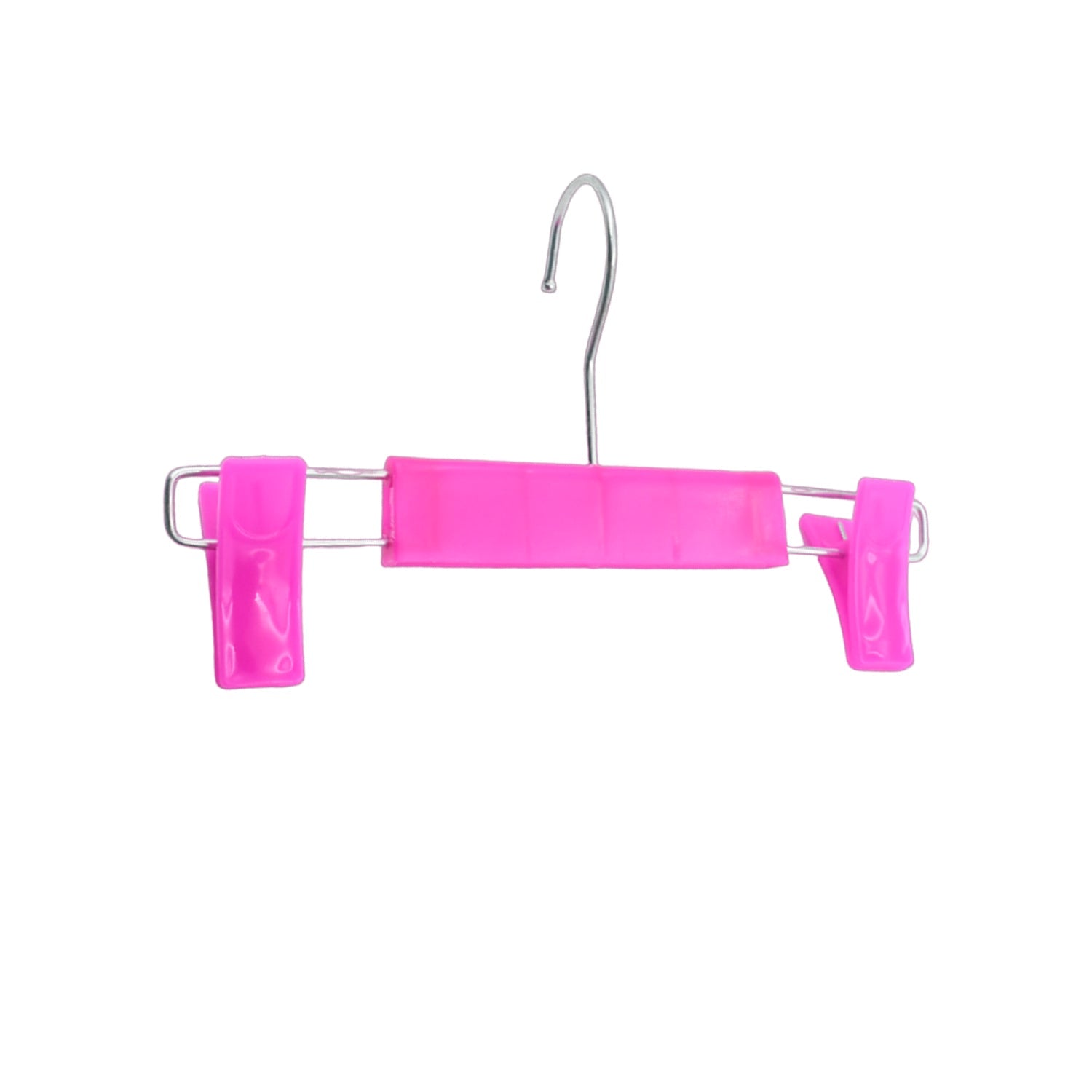 Hanger Double Clip Trouser Rack, Plastic Drying Rack, Trouser Clip Wardrobe Storage Stainless Steel Rotating Hook, Removable Clip (1 Pc) - Springkart 