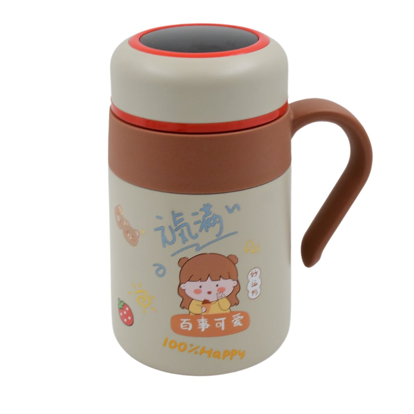 Stainless Steel Mug / Bottle Vacuum Insulated Cup with Handle & Small cup (550 ML) - Springkart 