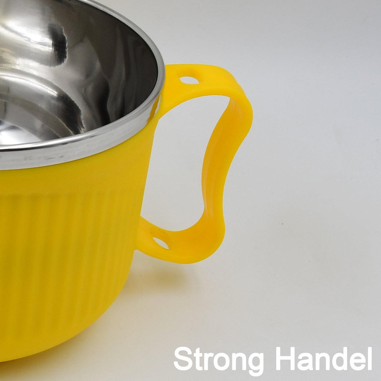 Maggie Bowl with Lid and Handle, Soup Bowls for Easy Perfect Breakfast Cereals, Fruits, Ramen, Beverages, Essentials, Safe Double Layer - Springkart 