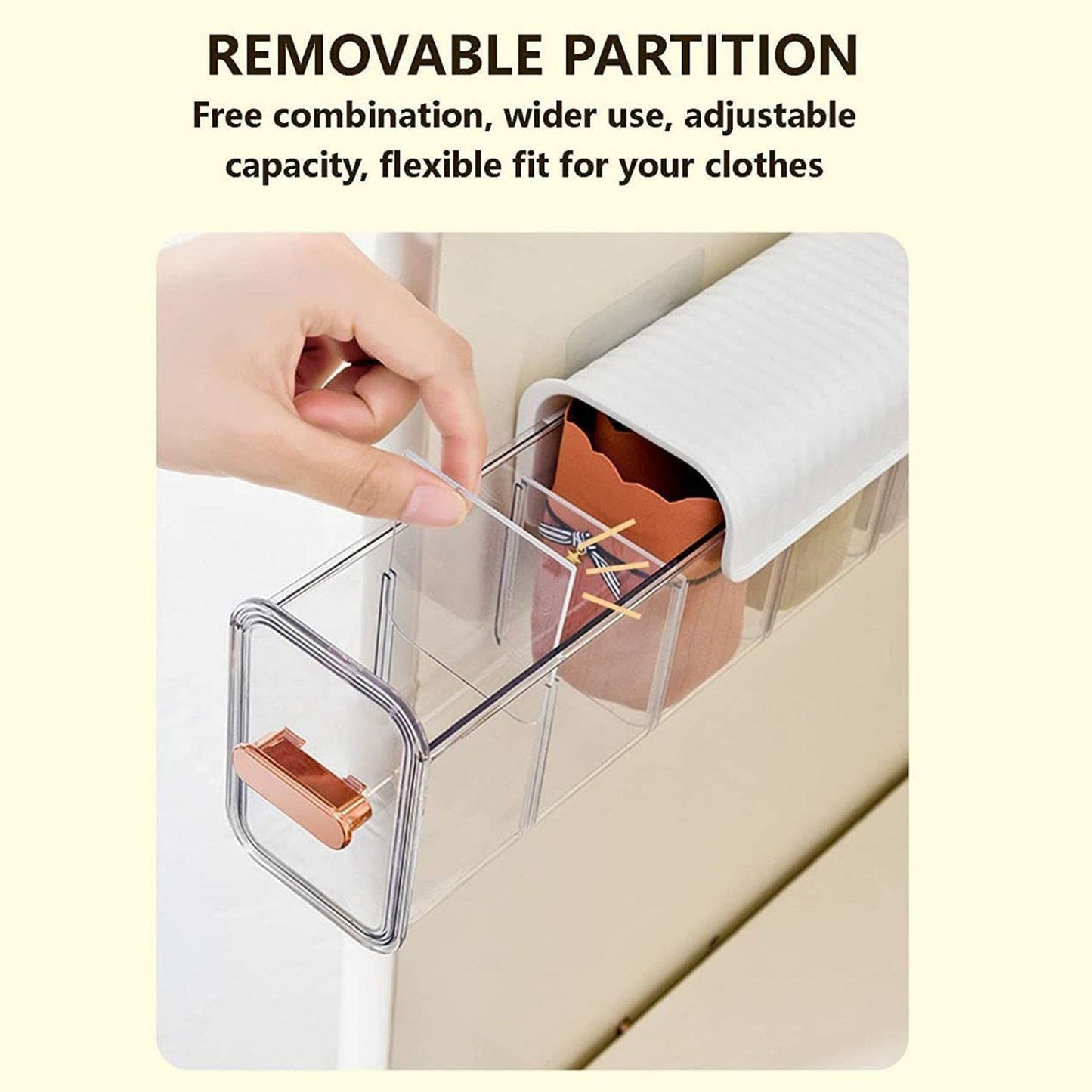 5-Cell Wall Mount Drawer Organizer for Socks & Lingerie - Springkart 