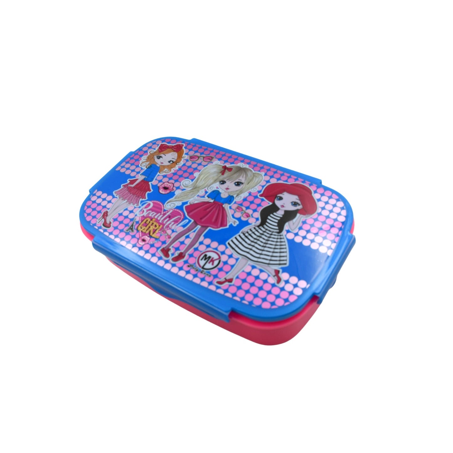 Cartoon Printed Plastic Lunch Box With Inside Small Box & Spoon for Kids, Air Tight Lunch Tiffin Box for Girls Boys, Food Container, Specially Designed for School Going Boys and Girls - Springkart 