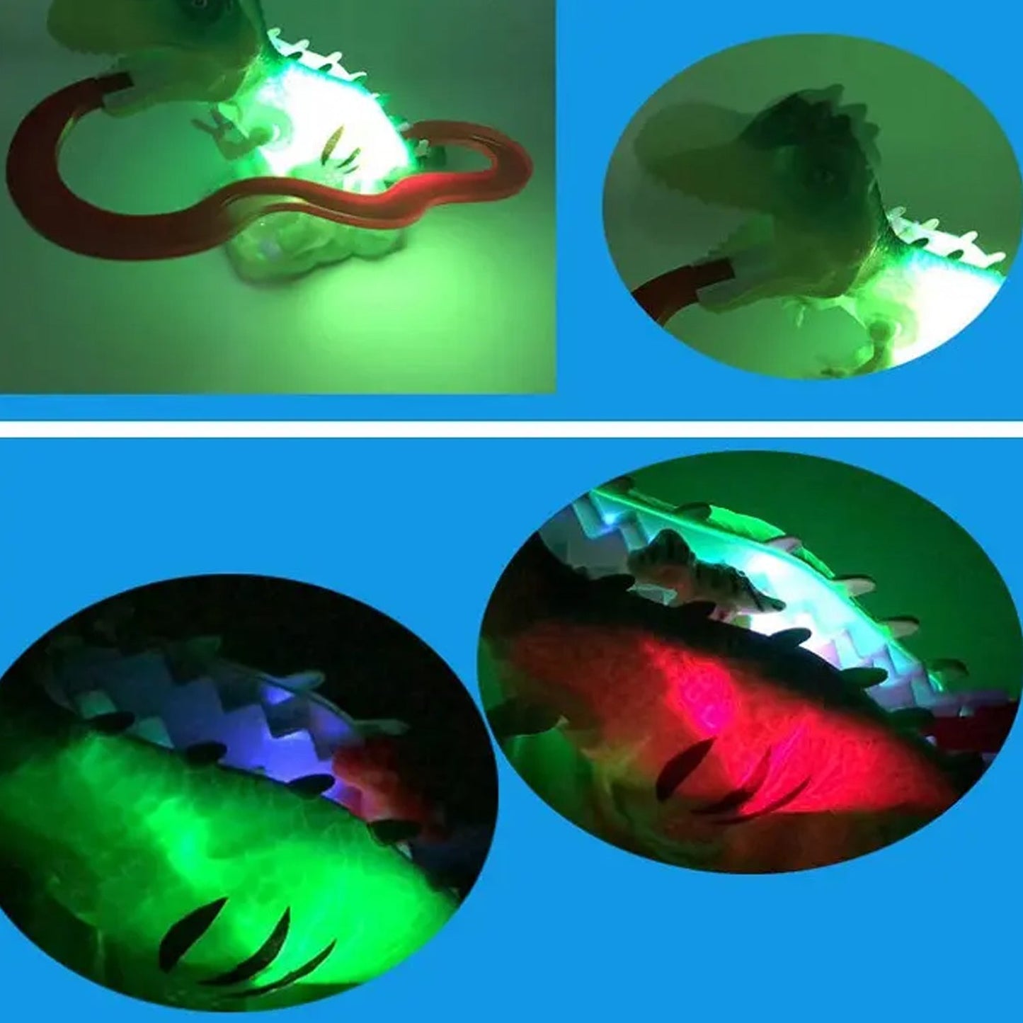 Children Electric Tracks Climb Stair Dinosaur Toys Glowing With Sound Kid Toy Animals Model Interactive Toys - Springkart 