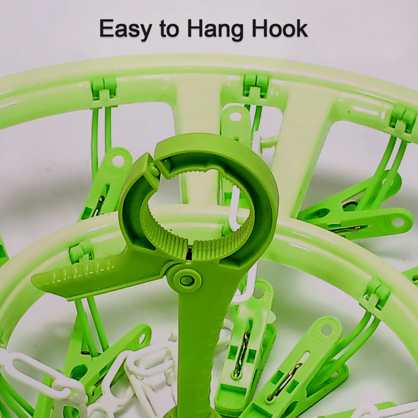 PLASTIC ROUND CLOTH DRYING HANGING HANGER ( 15 CLIPS ) - Springkart 