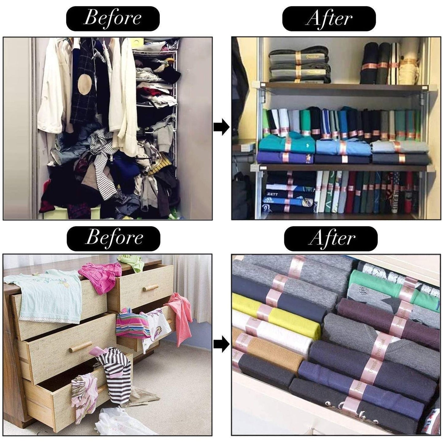 DressBook T Shirt Folder Soft Bendable Folding Board Clothes Folder Storage Organizer ( 5 pcs ) - Springkart 