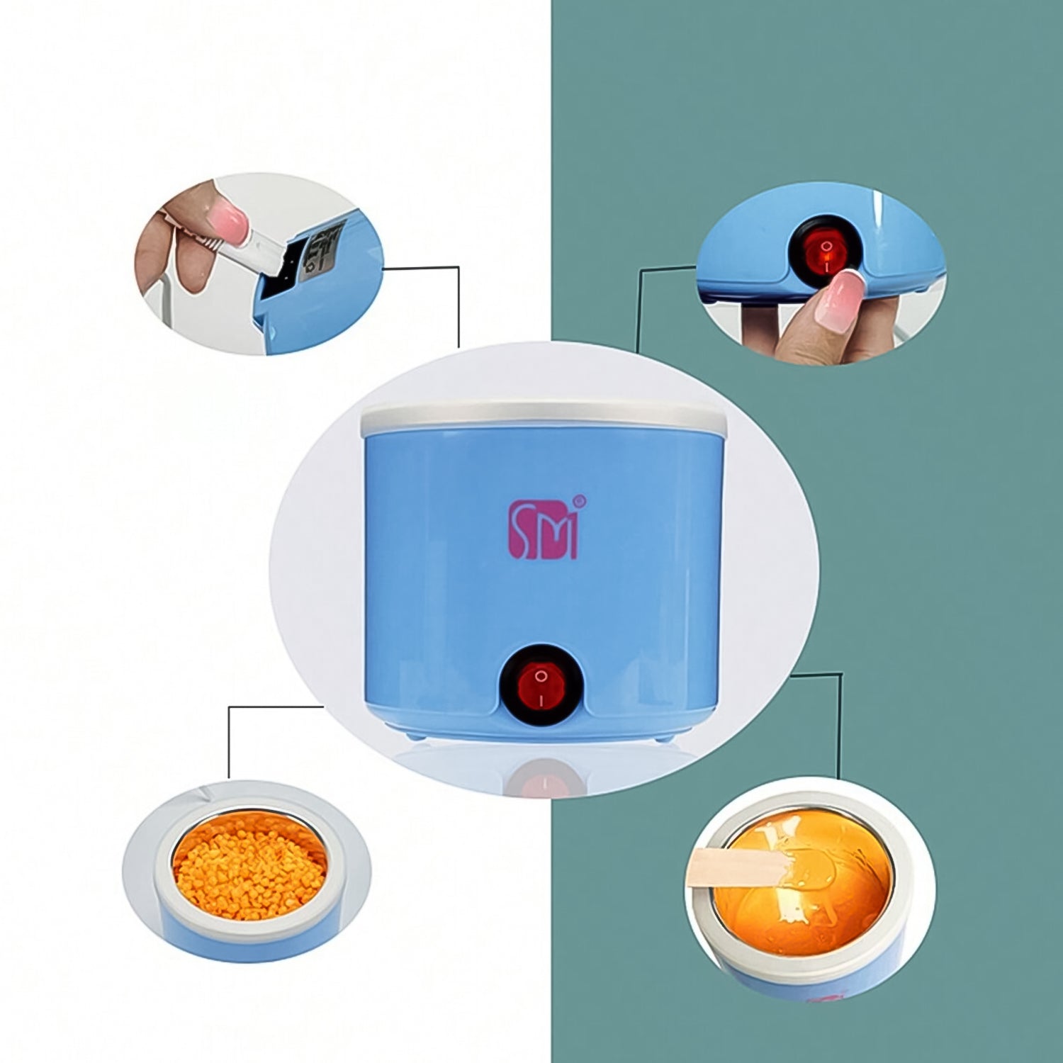 Electric Wax Heater / Wax Boliling Bowl (200 ML / 100w) - Springkart 