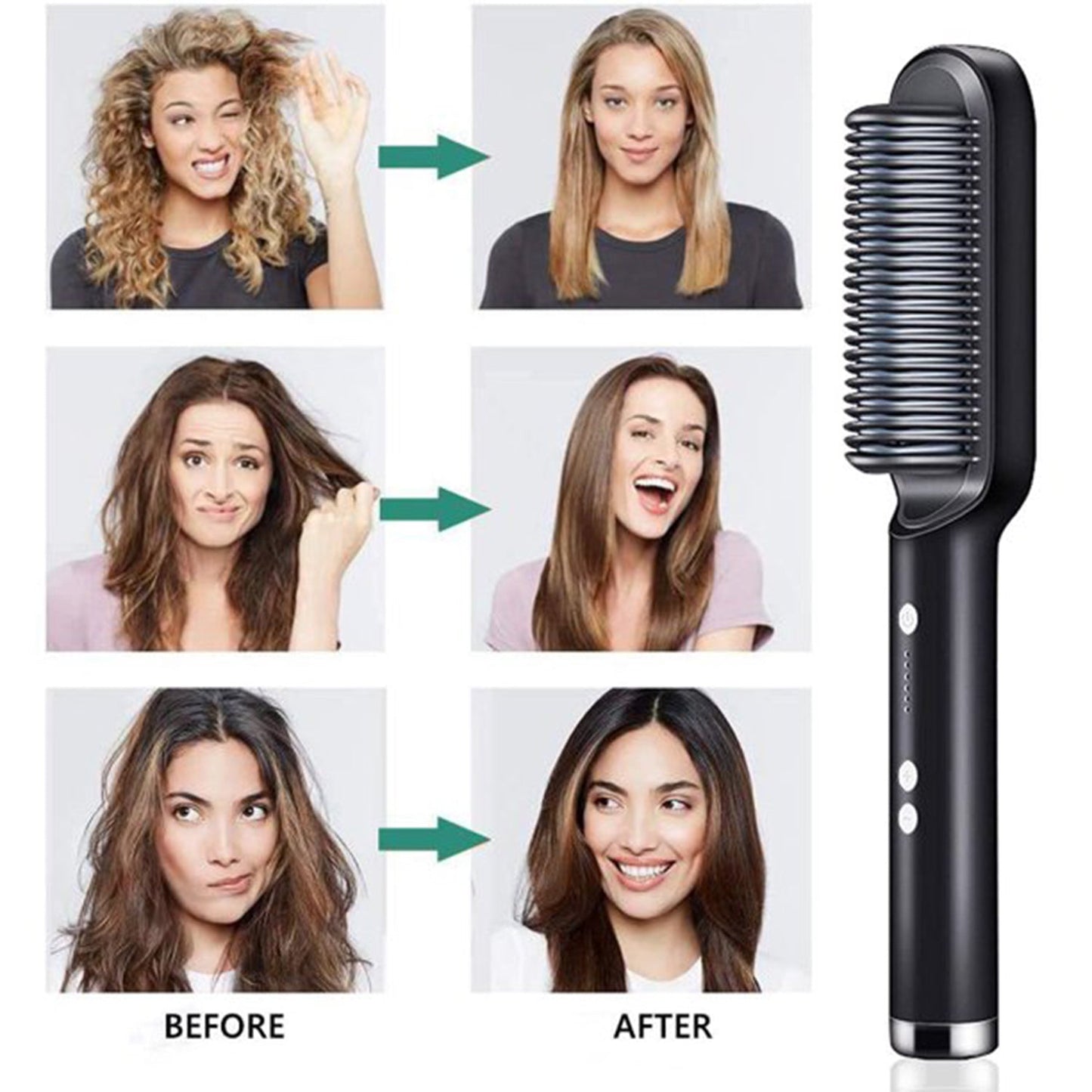 Hqt-909B Hair Straightener Used While Massaging Hair Scalps And Head. - Springkart 