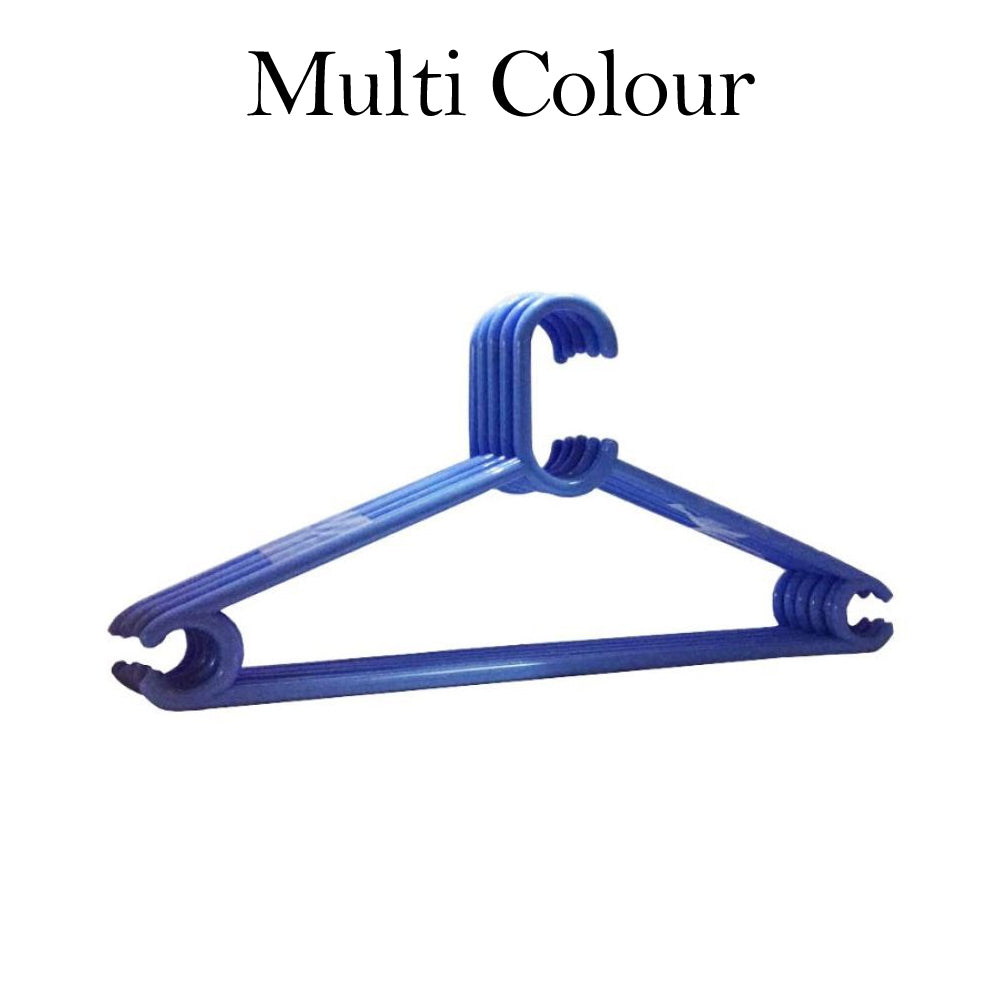 Plastic Clothes Hanger (Set of 6 Pieces) - Springkart 