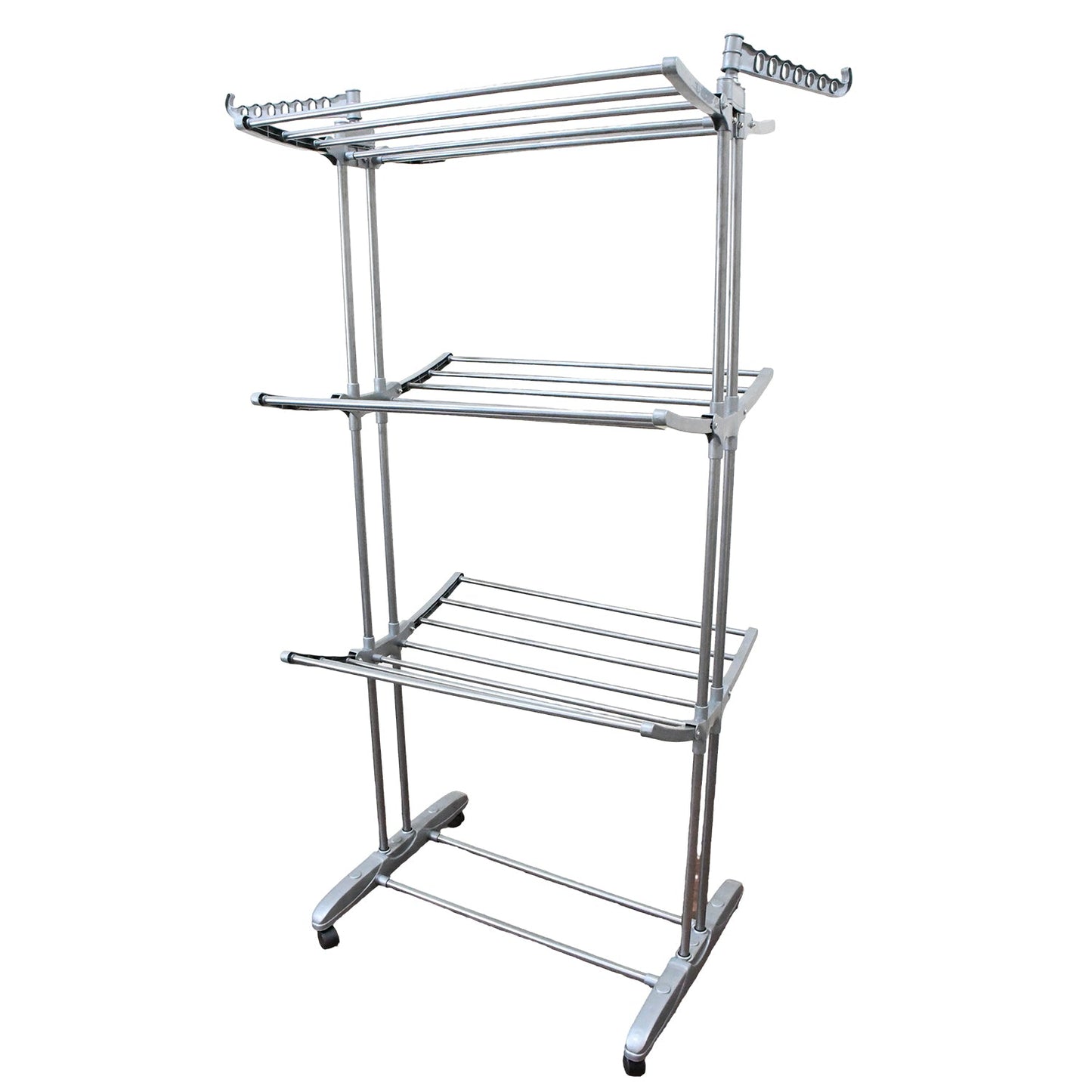 Premium Heavy Duty Stainless Steel 3 Layer Foldable Cloth Drying Stand (1 Set / With Color Box) - Springkart 