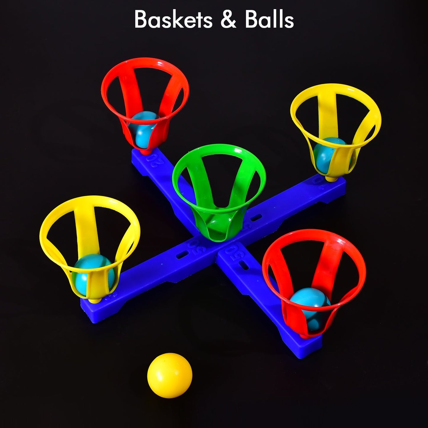 Baskets and balls fun toy for kids with 5 basket and 5 balls. - Springkart 