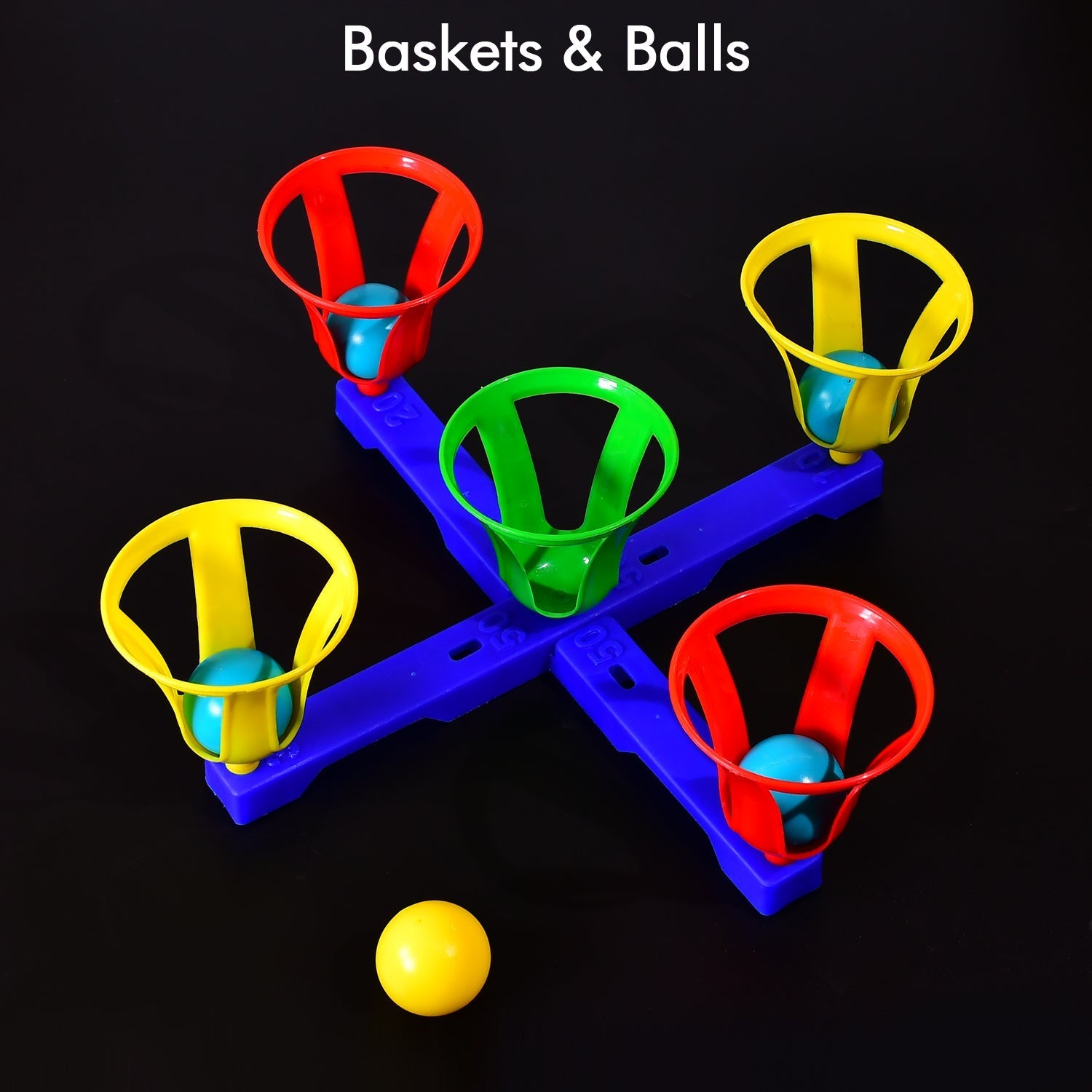 Baskets and balls fun toy for kids with 5 basket and 5 balls. - Springkart 