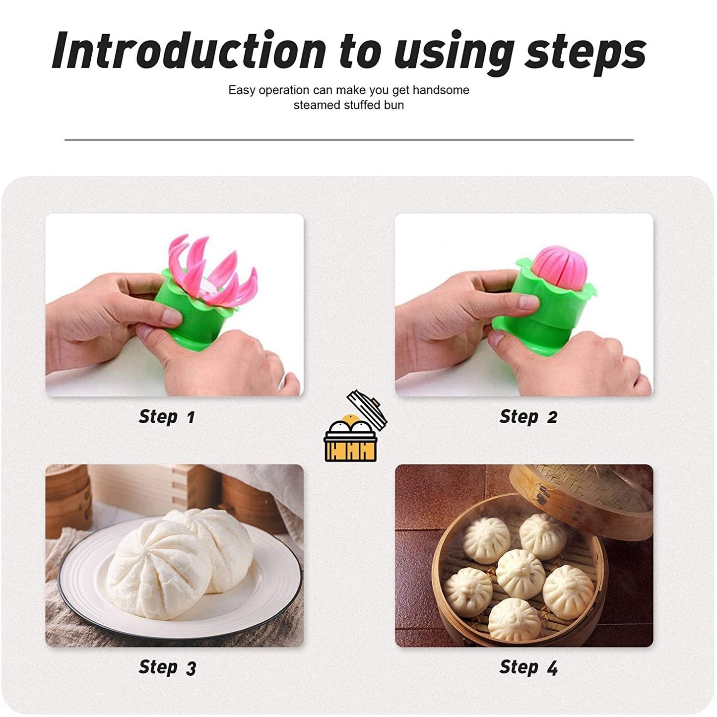 Momos maker Plastic Mold and Filling Spoon Cooking Tools Set Steamed Stuffed Bun Maker and Dumpling Maker for Cooking Delicious - Springkart 