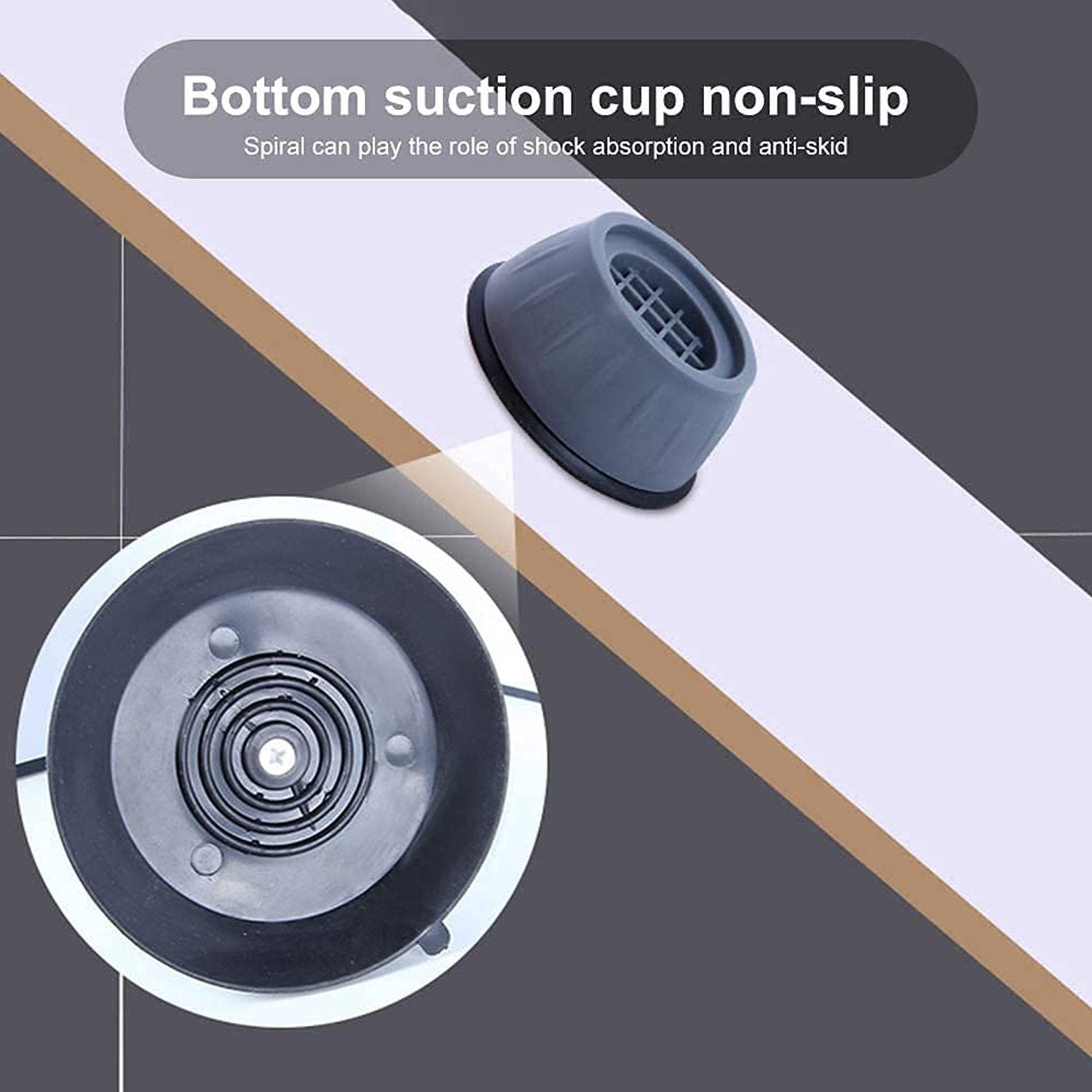 Anti Vibration Pads with Suction Cup Feet - Springkart 