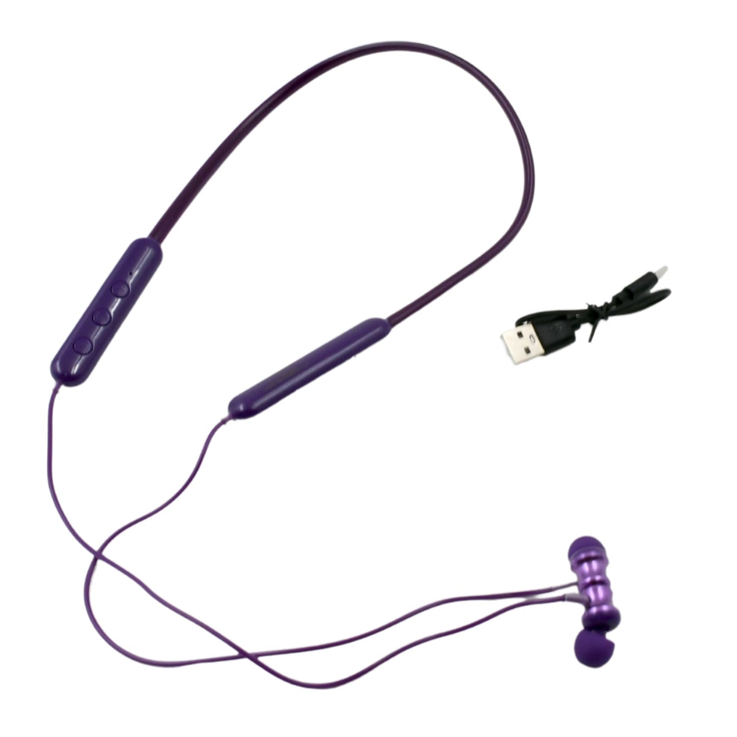 Bluetooth Headphone Neckband Sweat Resistant, Magnetic Earbuds (1 Pc) - Springkart 