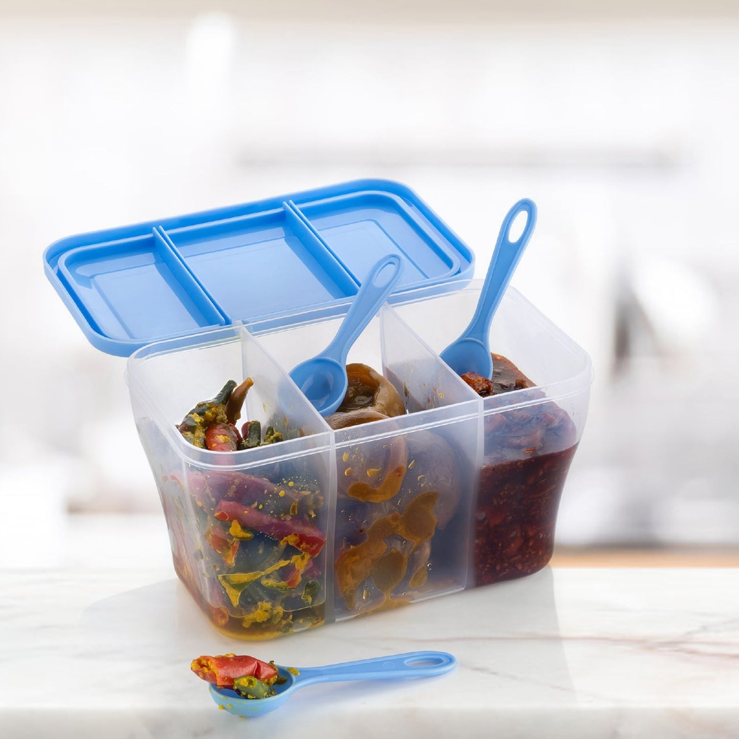 Plastic Square Storage Organiser Container (750ML Capacity) - Springkart 