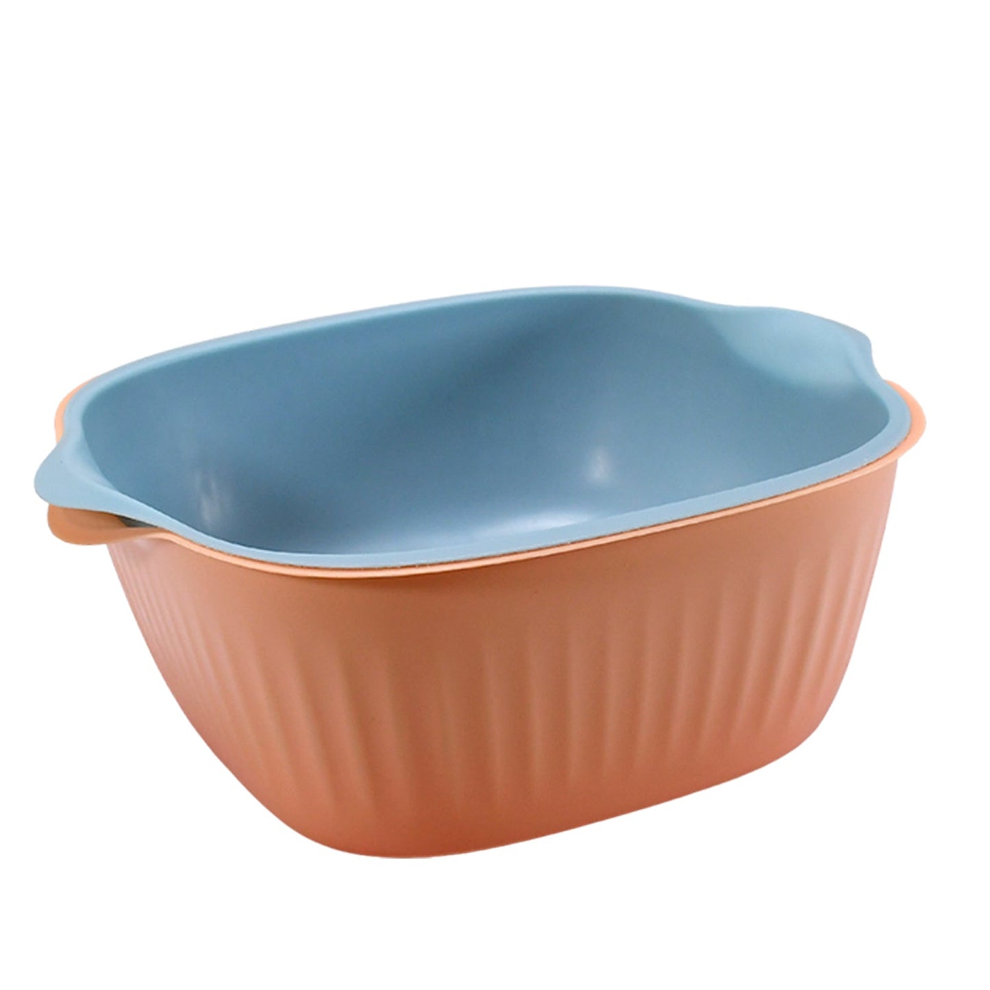 Kitchen Bowl Plastic Washing Bowl and Strainer Drainer Basket For Home & Kitchen Use - Springkart 