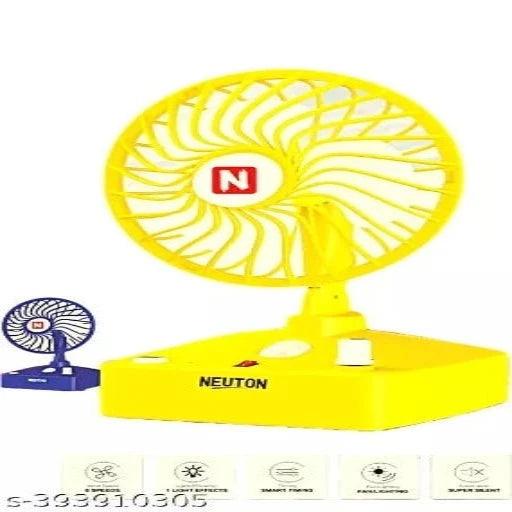 RECHARGEABLE FAN WITH LED LIGHT FOR INDOOR/OUTDOOR/ADJUSTABLE SPEED/ADJUSTABLE TILT HEAD - Springkart 