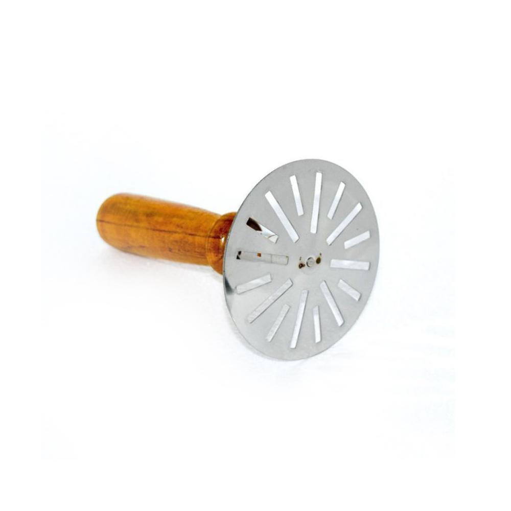 Stainless Steel Potato Masher Pav Bhaji Masher With Wooden Handle - Springkart 