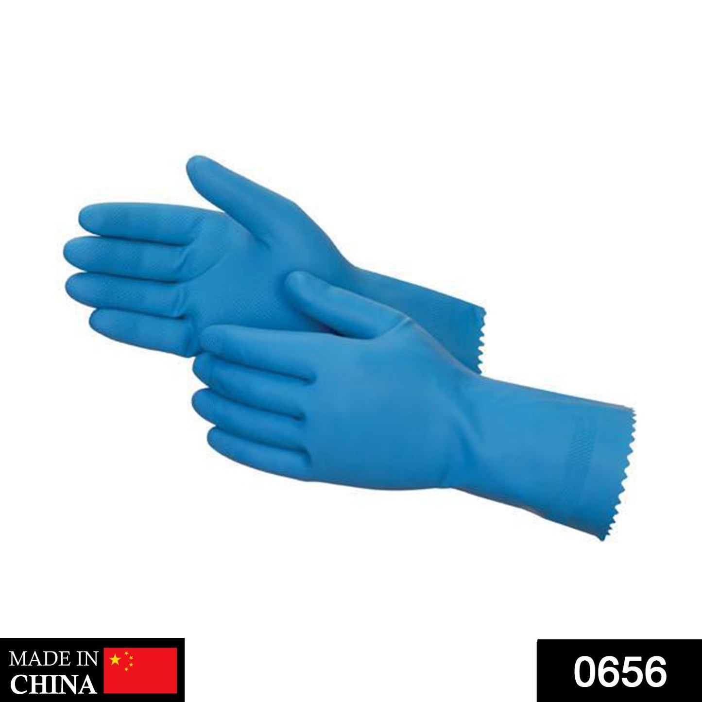 Cut Glove Reusable Rubber Hand Gloves (Blue) - 1 pc - Springkart 