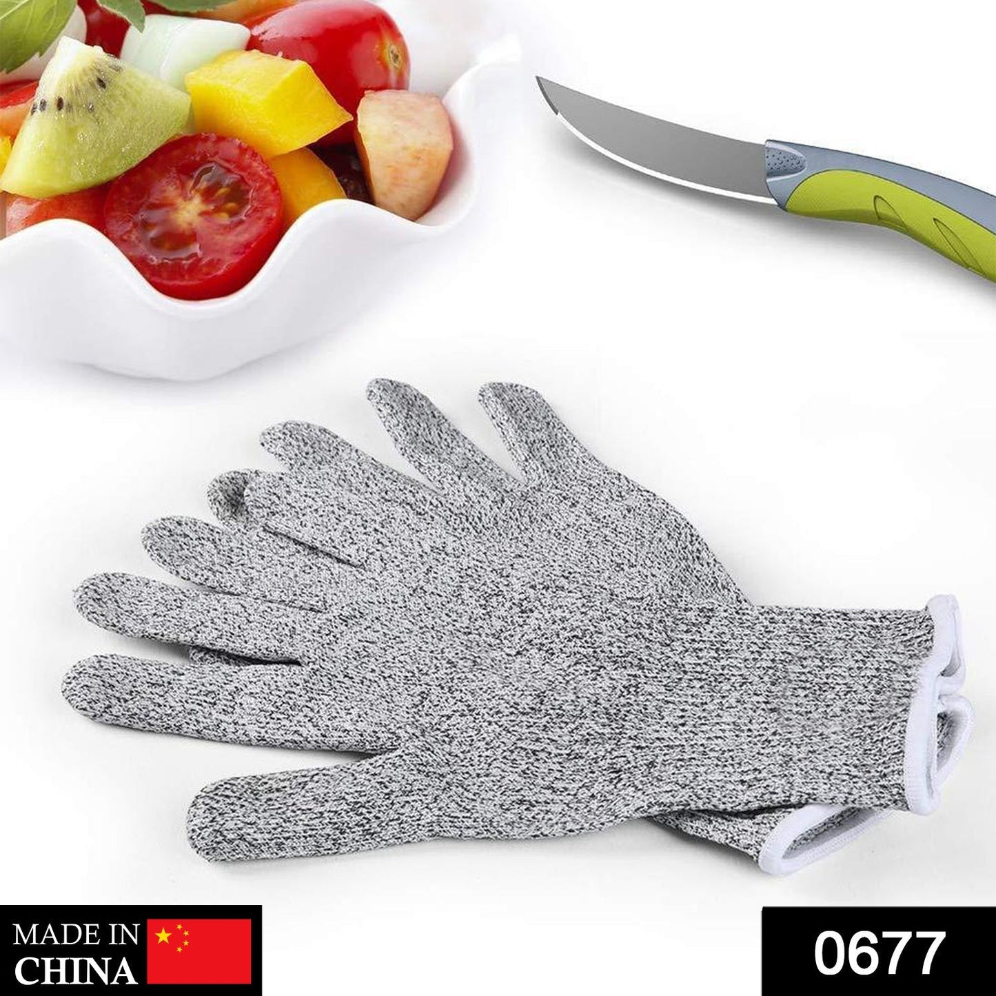 Anti Cutting Resistant Hand Safety Cut-Proof Protection Gloves (Multicolour) - Springkart 