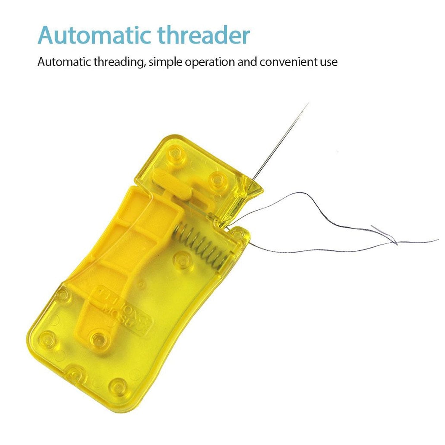 Needle Threader, Stylish Appearance Comfortable Grip Lightweight Portable Automatic Needle Threader for Sewing for Home (1 Pc) - Springkart 