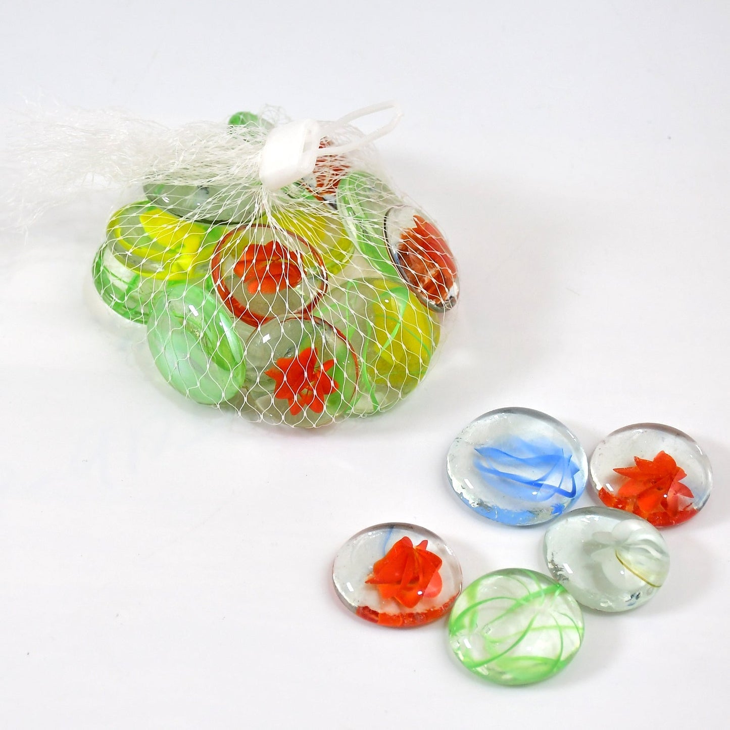 Glass Gem Stone, Flat Round Marbles Pebbles for Vase Fillers, Attractive pebbles for Aquarium Fish Tank. - Springkart 