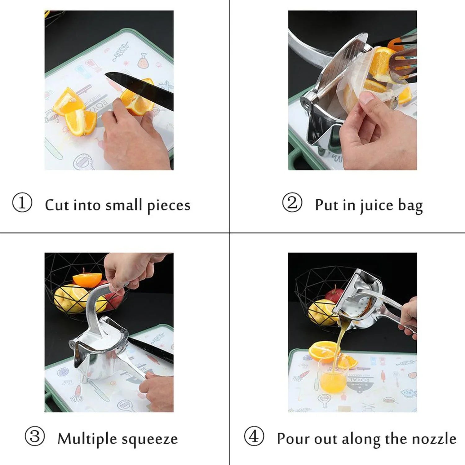 MANUAL ALUMINIUM METAL FRUIT PRESS JUICER - Springkart 