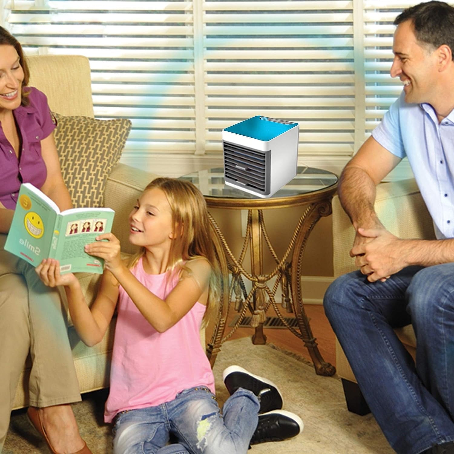 Mini Portable Air Cooler with LED Light & Water Fill - Springkart 